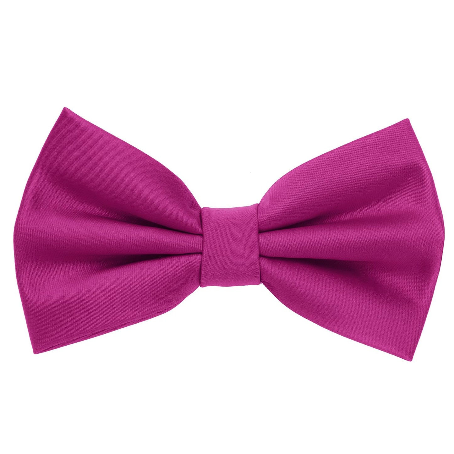 MASADA bow tie magenta - men's accessory in silk-look, continuously adjustable, handmade with hook closure - 12 x 6 cm
