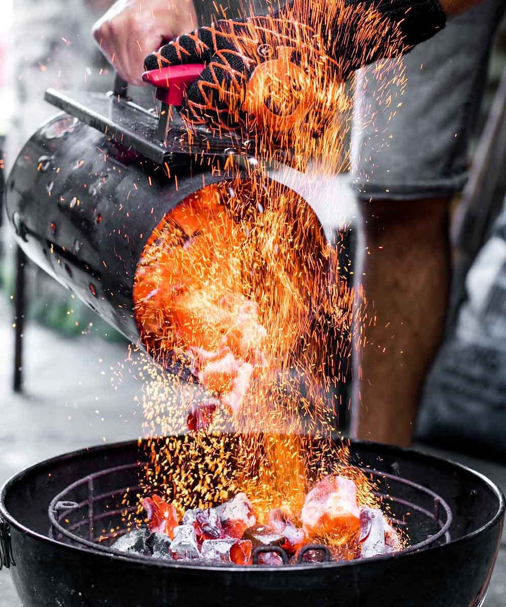 ProQ Charcoal Chimney Starter, Stainless Steel BBQ Starter, BBQ Chimney Starter for Coal & BBQ Charcoal Briquettes, BBQ Fire Starter