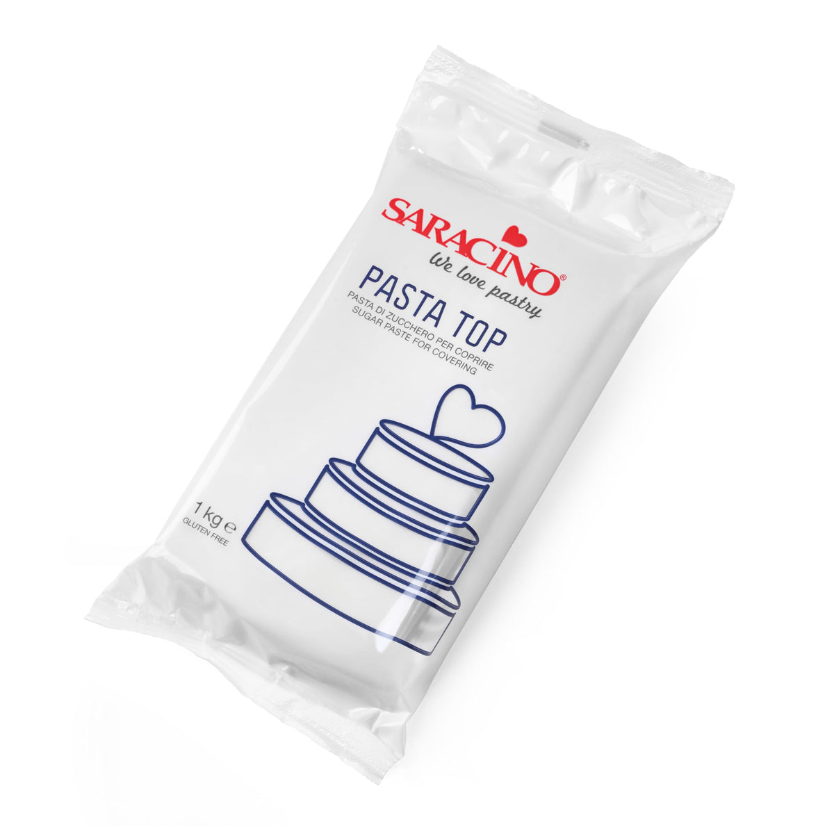 Saracino Sugar Paste Top White Fondant for Covering 1 kg Made in Italy