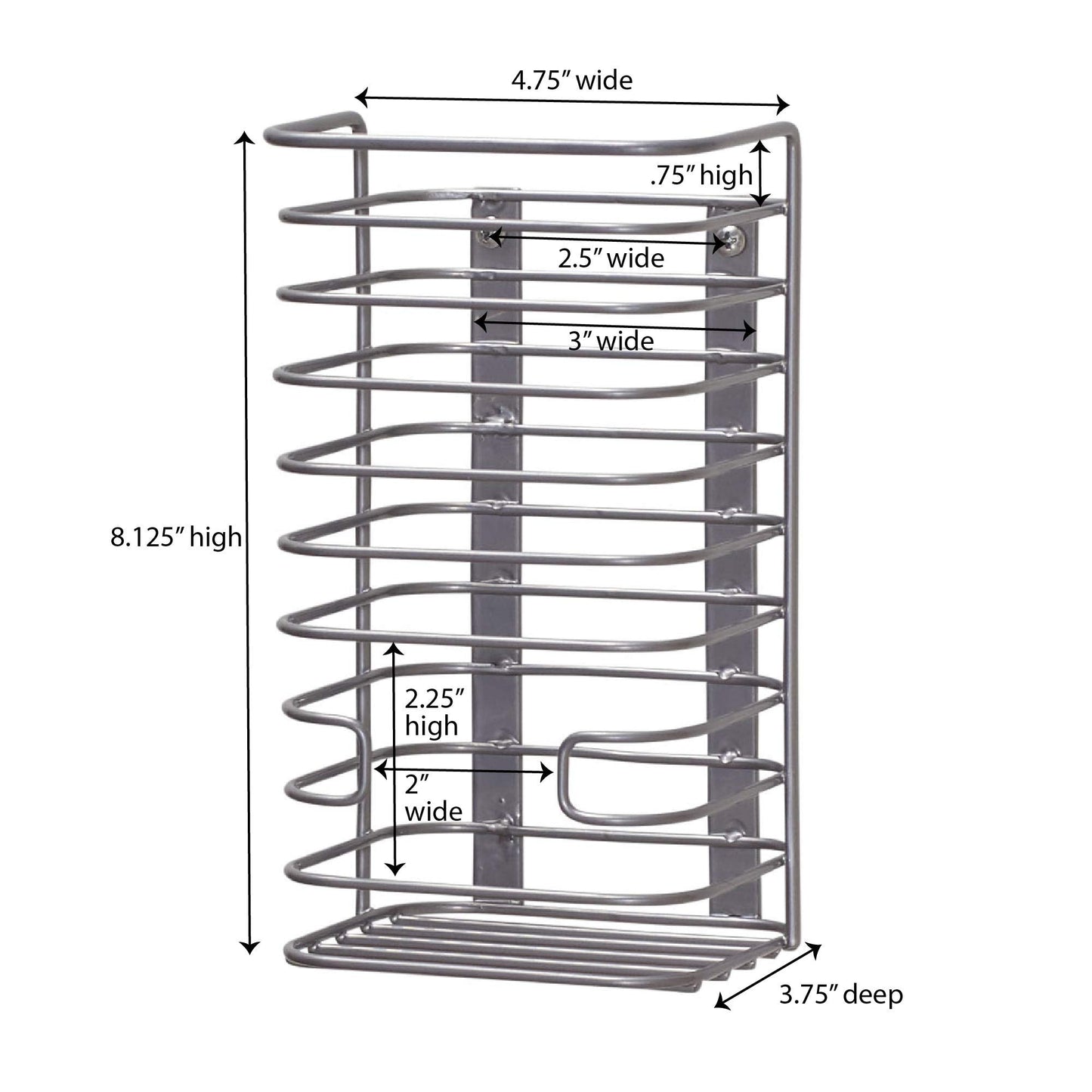 Household Essentials 1223-1 Trash Bag Holder Dispenser | Mounts to Solid Cabinet Doors or Walls