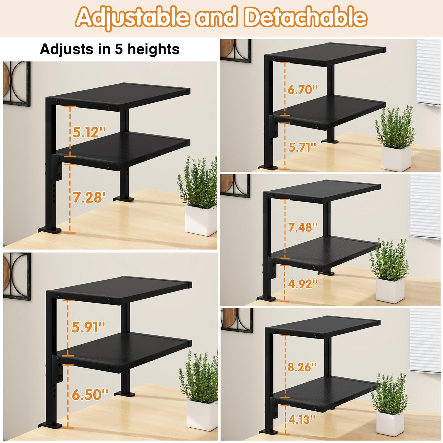 IBUYKE Clamp on Desk Organizer Shelf,Desk Extender Shelves TMZ007B