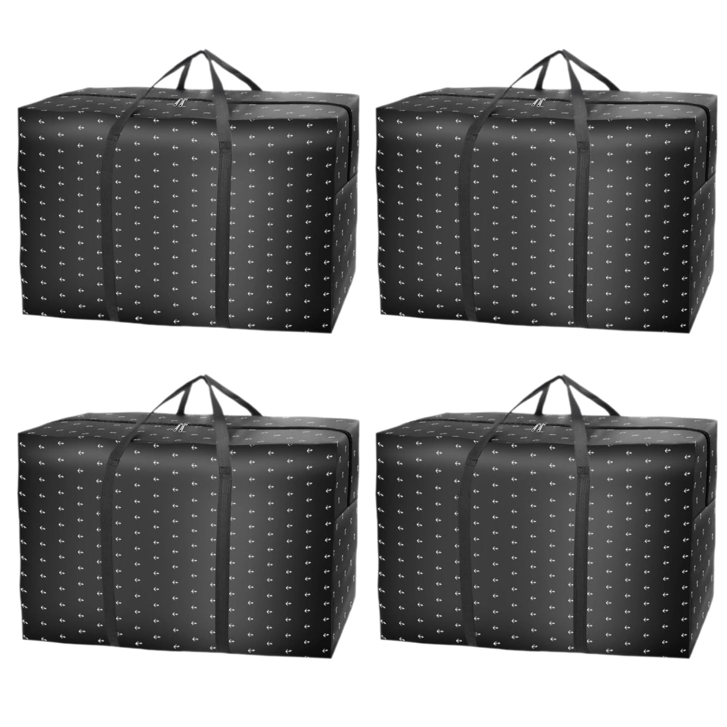 4 Pack 140L Extra Large Heavy Duty Moving Bags – Thicker Waterproof Storage Bags with Zips for Moving, Travelling, Camping, University