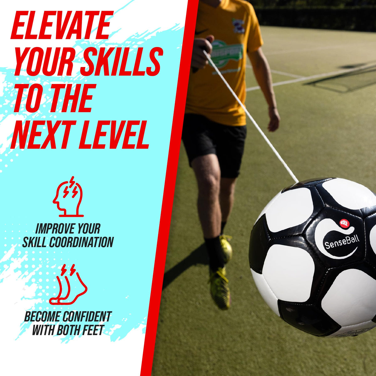 SenseBall Smart Football - Training Equipment for Kids and Adults - Trainer App with Exercises & Routines - Football Presents