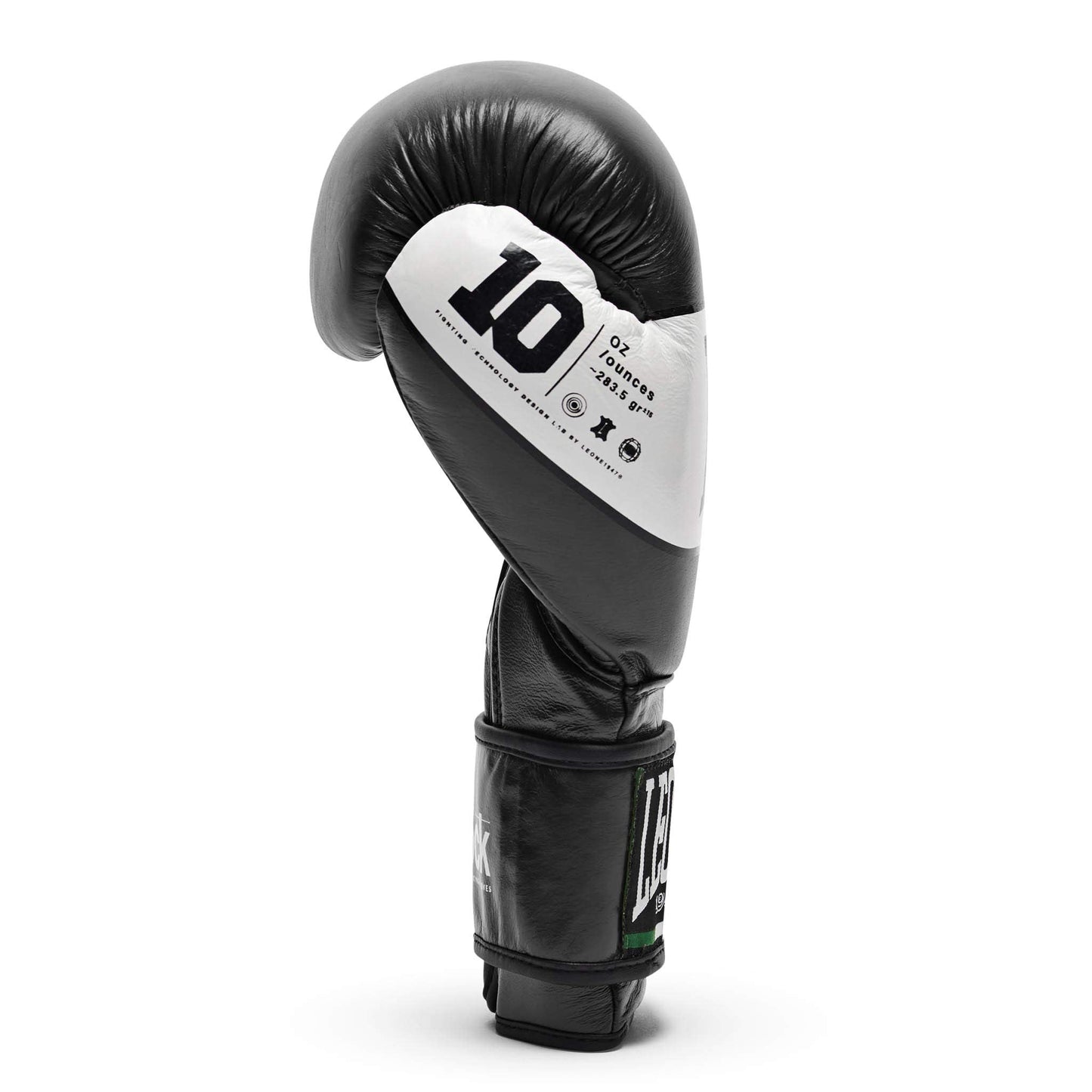 LEONE 1947, Shock Boxing Gloves, Unisex Adult, Black, 12 OZ, GN047