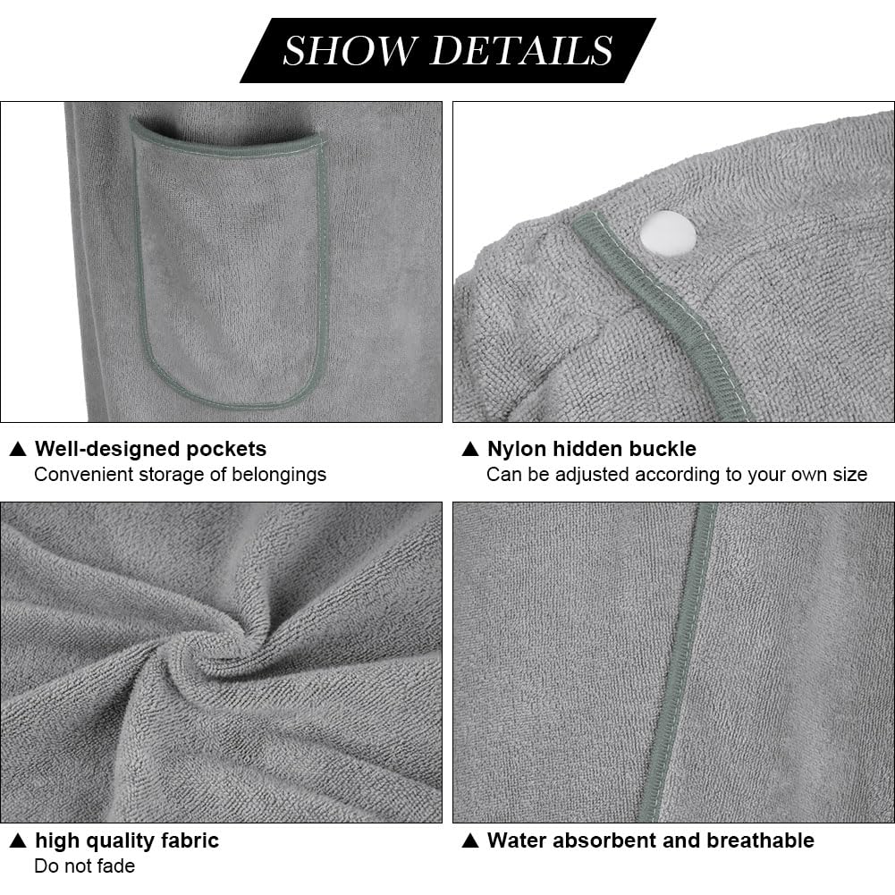 Aomig Towel Wrap Robe for Women, Quick Dry Microfibre Womens Body Wrap Towel, Bathrobe Wrap Adjustable Closure, Robe Spa Wraps