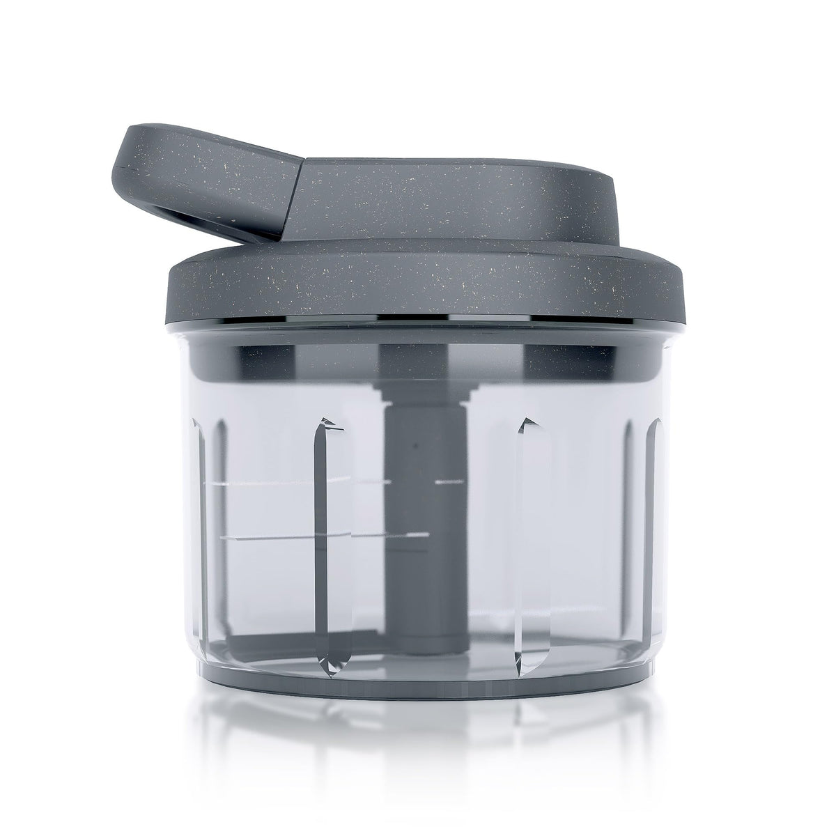 Zyliss Easy Pull Food Processor | 800ml Capacity | Manual Handheld Onion/Garlic/Vegetable Chopper/Slicer/Blender With Pull Cord | Grey | Dishwasher