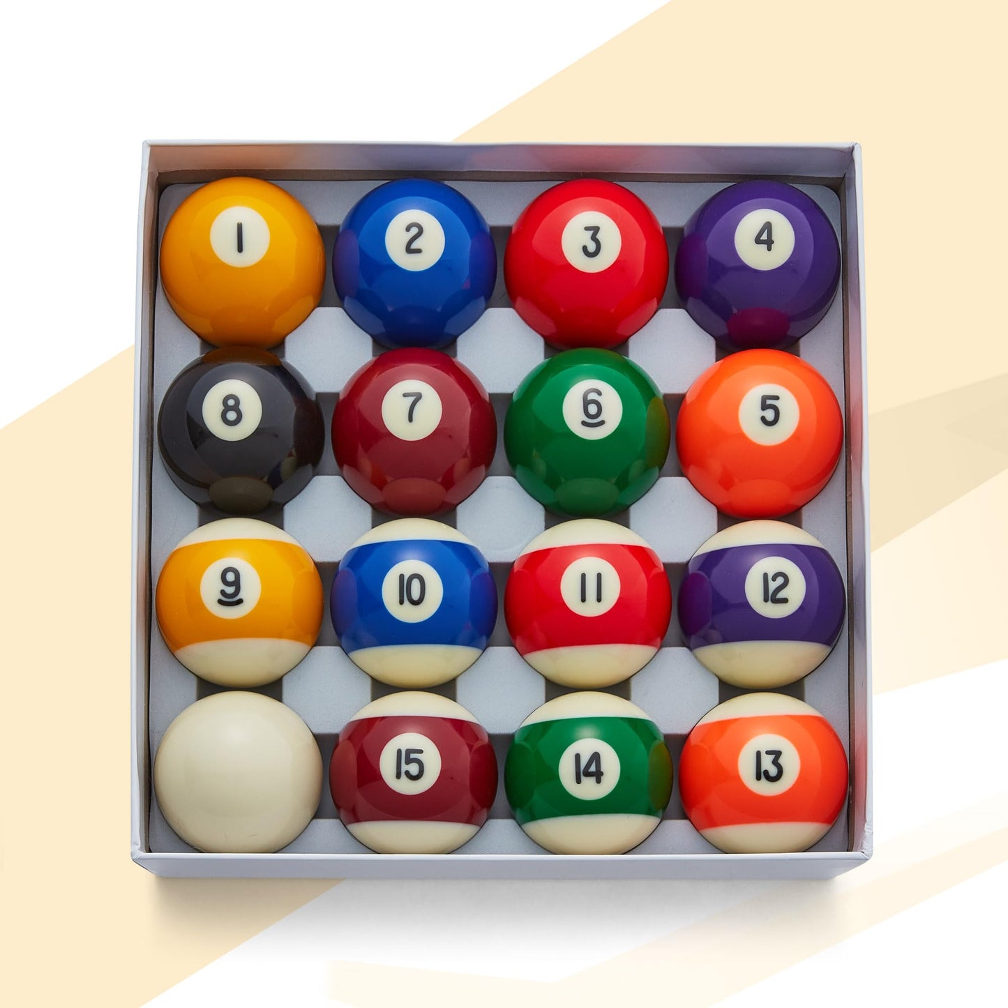 Cue-King Pool Balls, Grade AA, 2-1/4? Regulation Size, Pool Table Balls, Pool Ball Set, Premium Pool Balls, Spots and Stripes Pool Balls