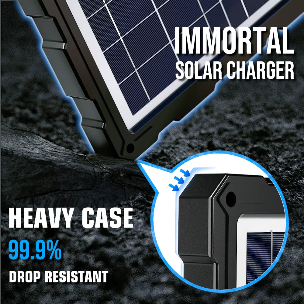 POWOXI-Upgraded-20W-Solar-Battery-Charger-Maintainer, External Smart 3-Stages PWM Charge Controller, 12V Solar Panel Trickle Charging Kit for Car,