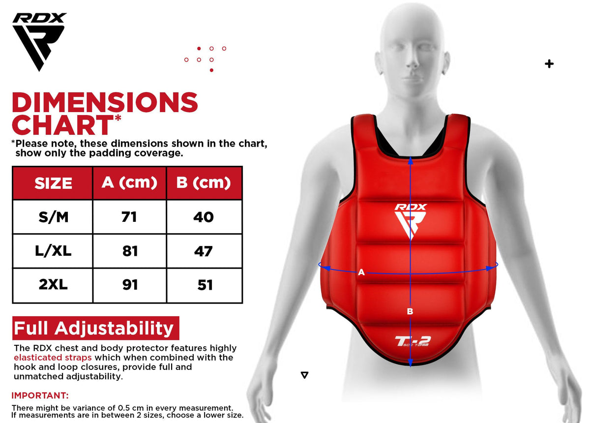 RDX Boxing Chest Guard Reversible, Kickboxing MMA Muay Thai Body Protector, Sparring Training Heavy Punching, Adjustable Strike Shield, Martial Arts