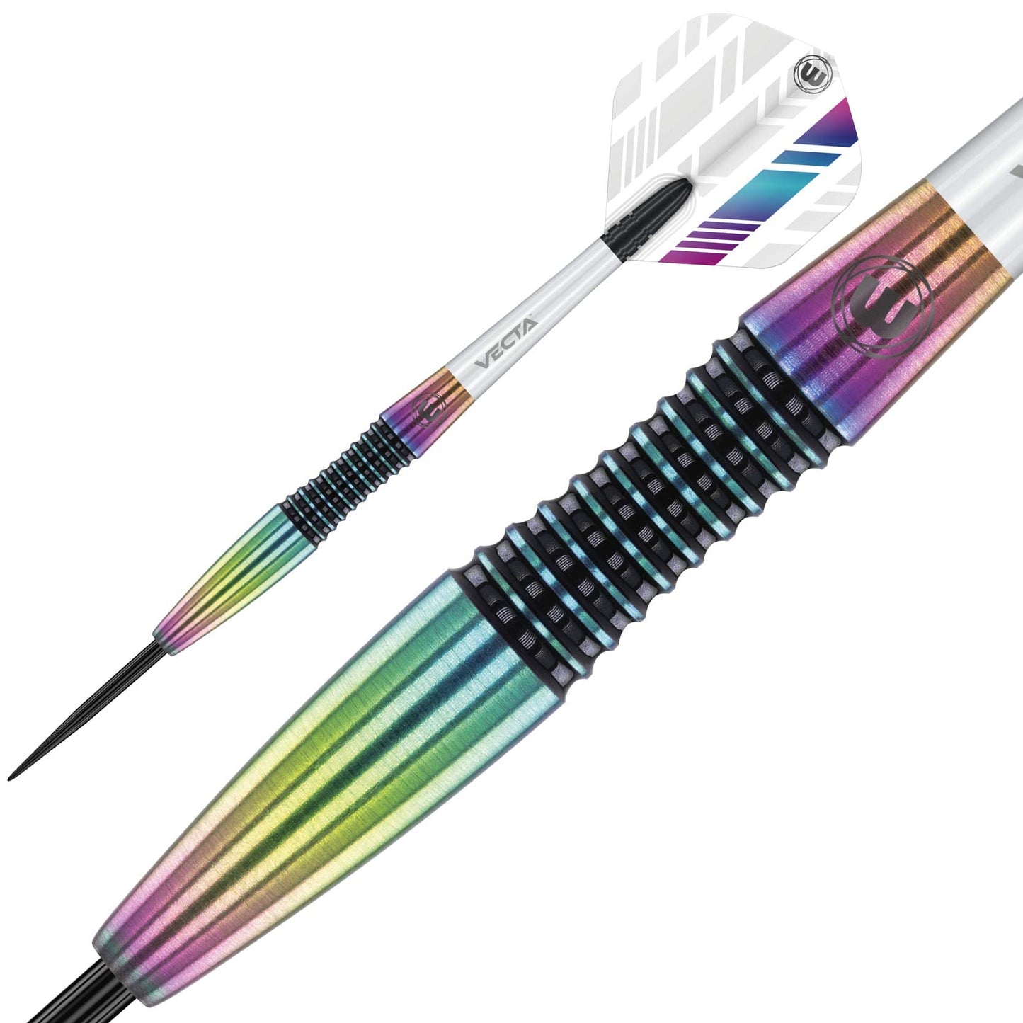 WINMAU Elektra 90% Tungsten Steel Tip Darts with Prism Flights and Vecta Shafts (Stems) 22 gram - Urban Grip - Match Weighed - Streamline Torpedo
