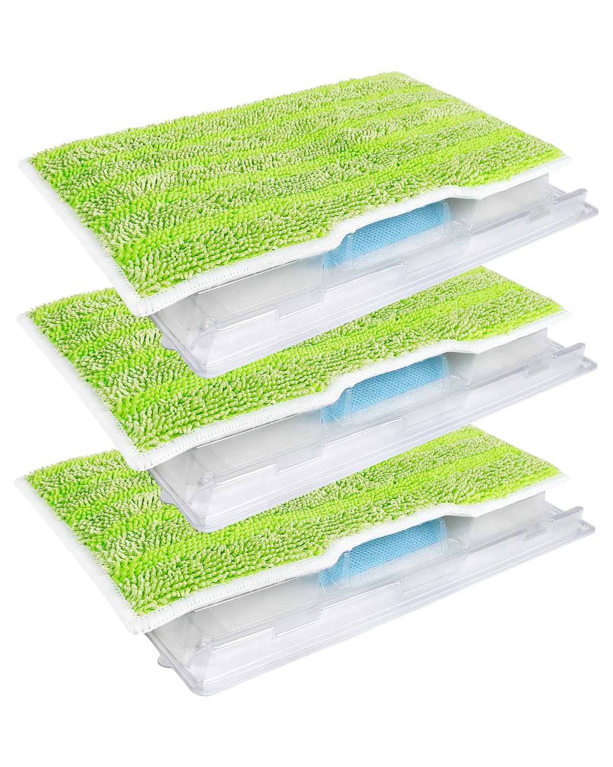 ZaKaBox 3 Refills for Shark VacMop Pads, Compatible with Shark VacMop Lavender and Lime Green, Reusable Vac Mop Pads for VM200UK, VM200UKPL, VM200UKGN
