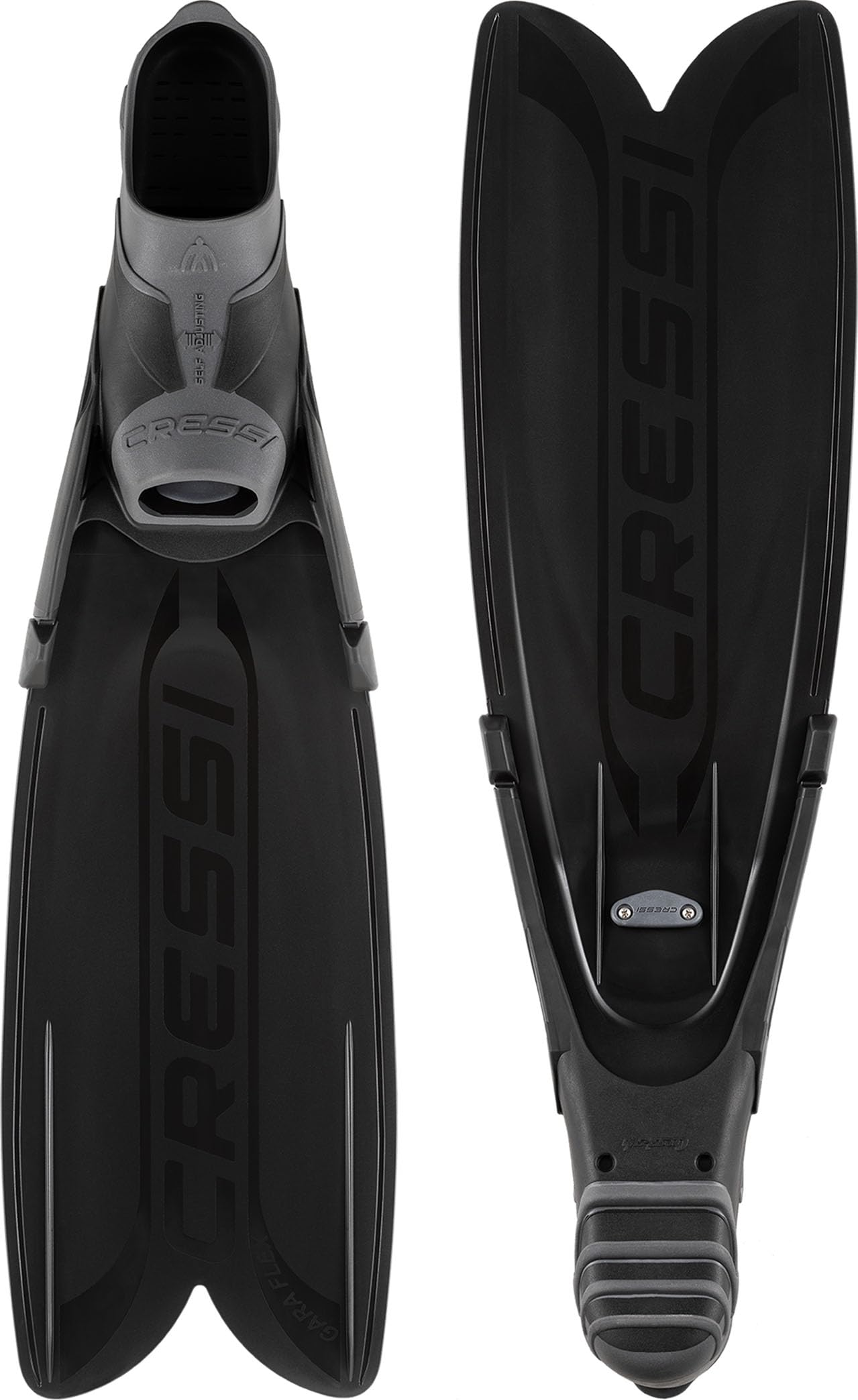 CRESSI Gara Turbo Flex Fins Black 36/37 - Unisex Lightweight Reactive High Performance Fins Gara System with Interchangeable Blades for Diving, Apnea,