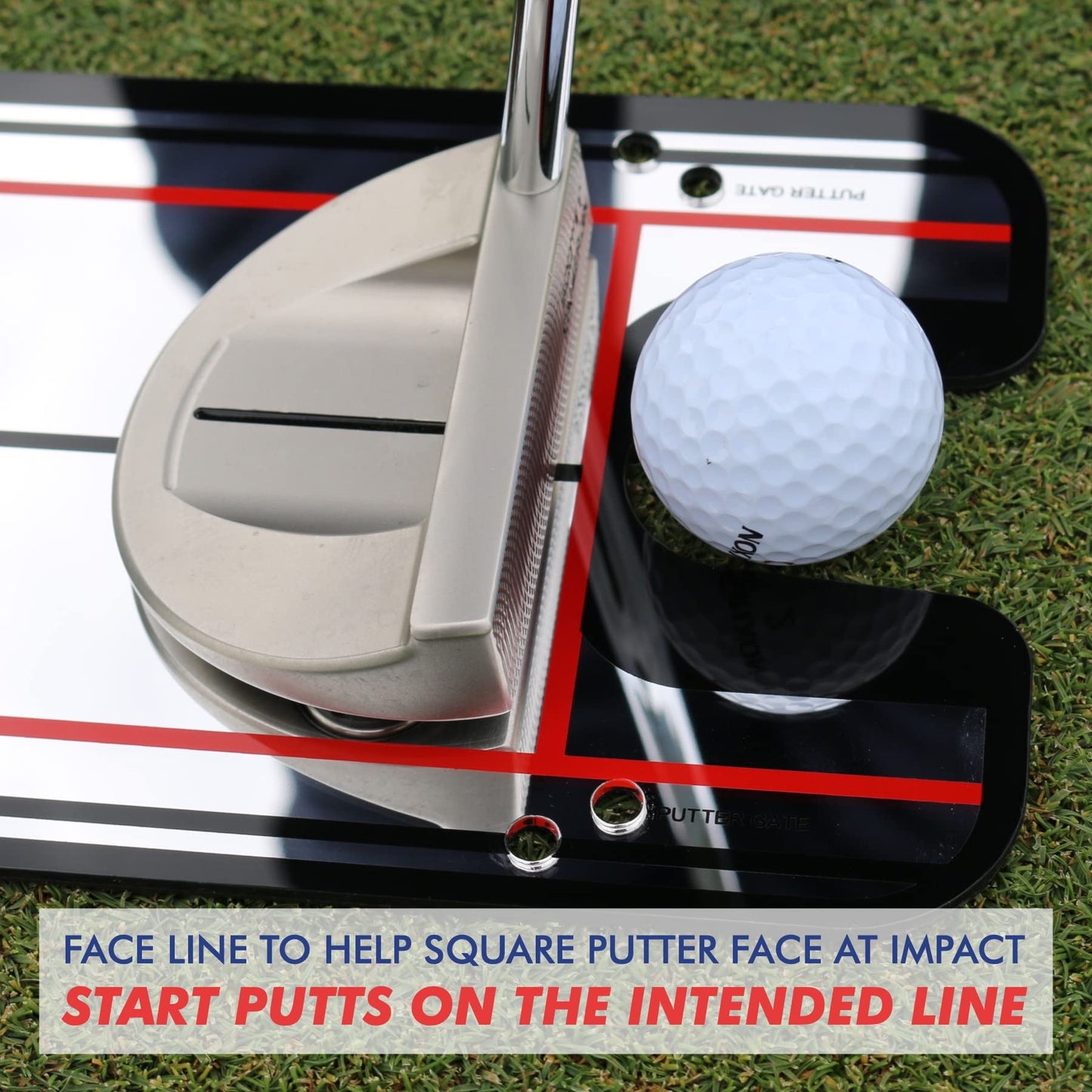 EyeLine Golf Putting Alignment Mirror, Portable Practice Putting Trainer, Mirror Size 12 x 6 Inches, As Seen on PGA Tour, Made in USA. Use Outdoors or