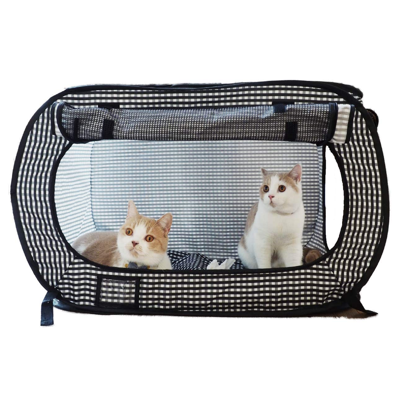 Necoichi Portable Stress Free Cat Cage, 1.32 kg, Black