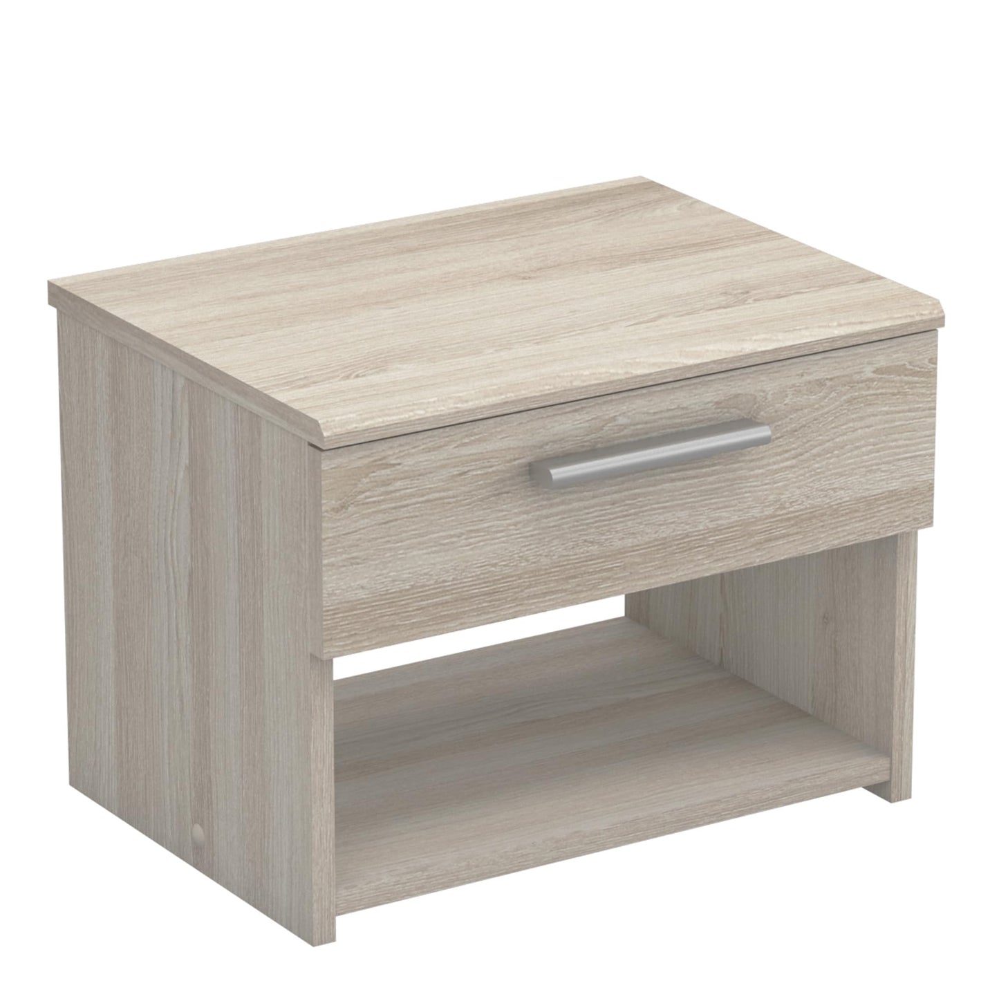 Demeyere - Table de Chevet Style Contemporain - Design Sobre et Épuré - 1 Tiroir Coulissant et 1 Niche - Collection PRICY 2