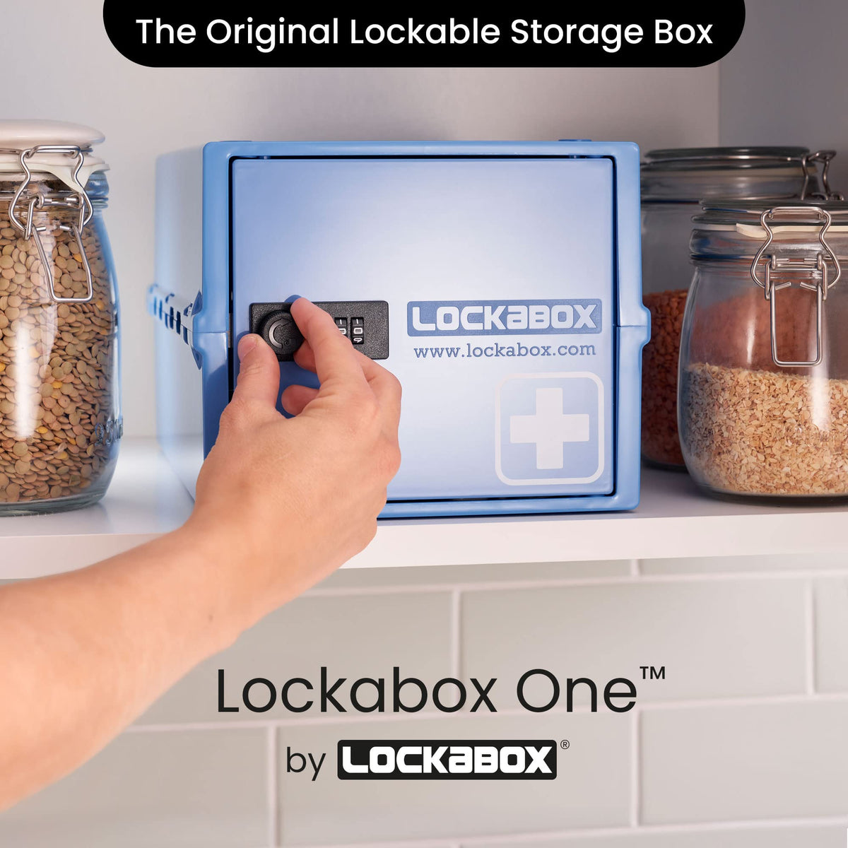 Lockabox One Medi Blue | Premium Lockable Medicine Box | 10 Litre Lightweight & Hygienic Medicine Lock Box | BPA-Safe