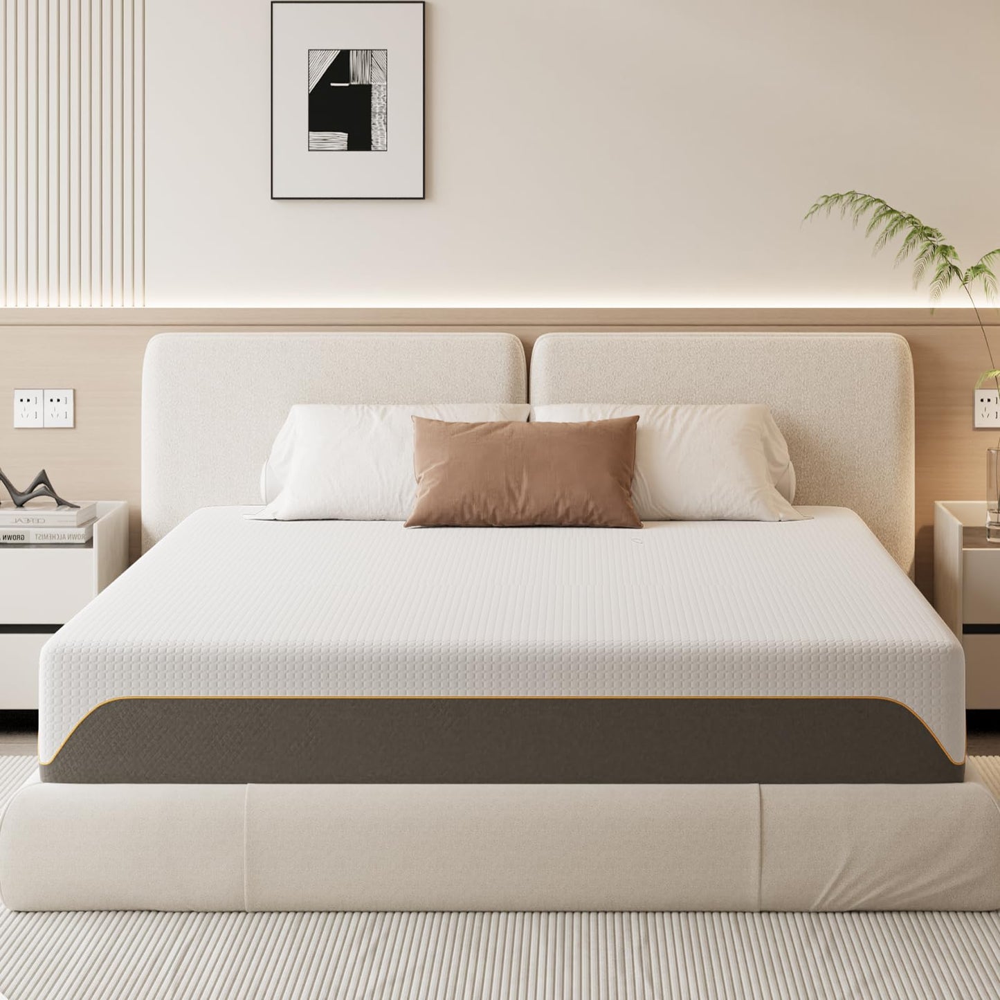 Doubleslee Memory Foam Mattress, 3FT Single Mattress, Medium, 90x190x15cm