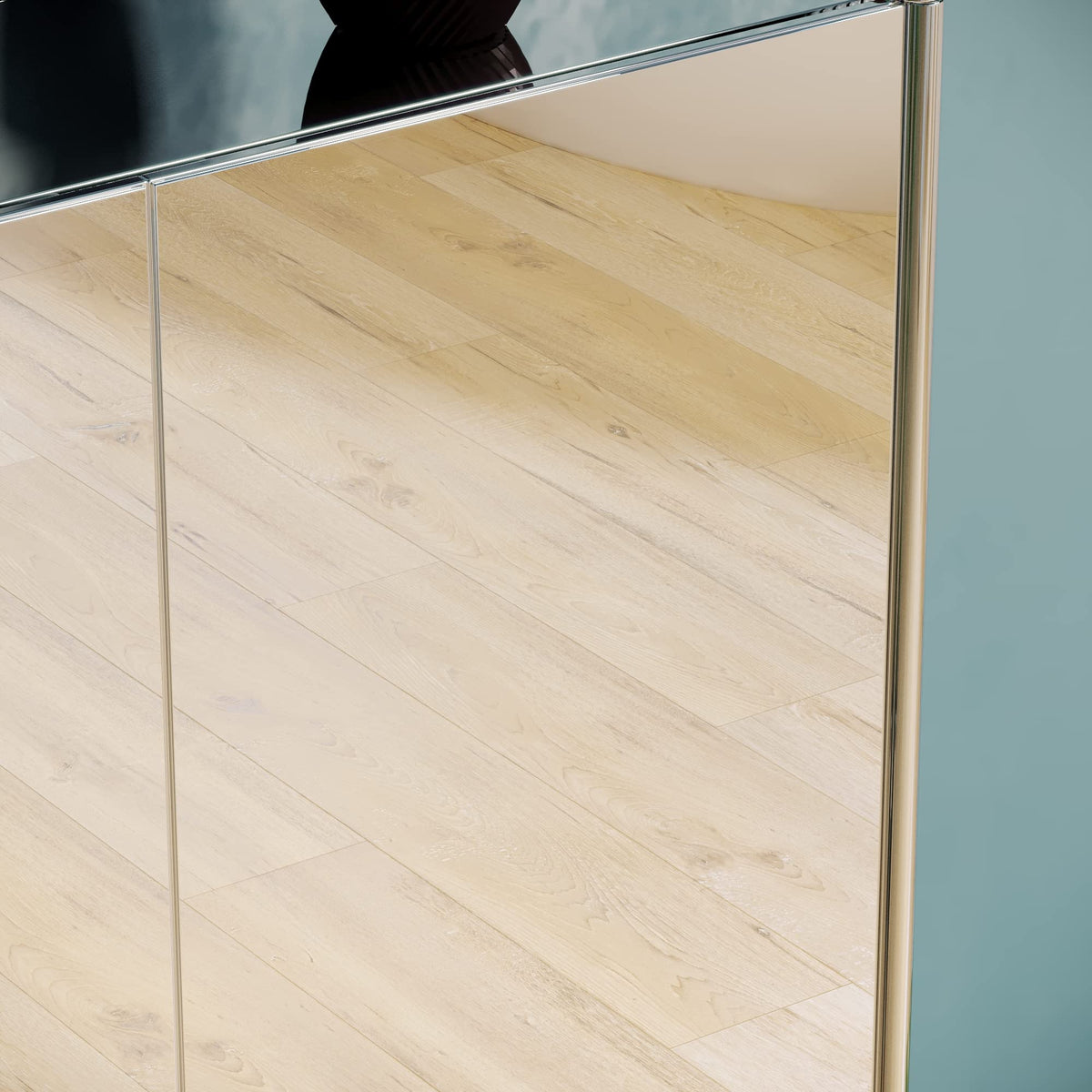 Bath Vida Tiano Bathroom Cabinet Double Mirror Wall Mounted Stainless Steel Modern Storage Cupboard