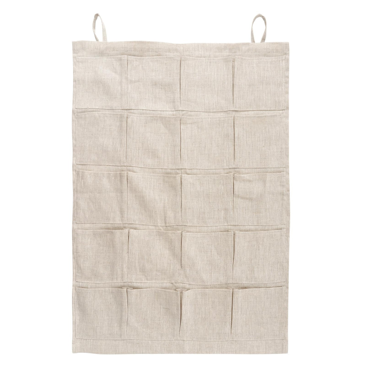 HSOFTIFY 100% Pure Linen Hanging Storage Bags with 20 Pockets, Linen