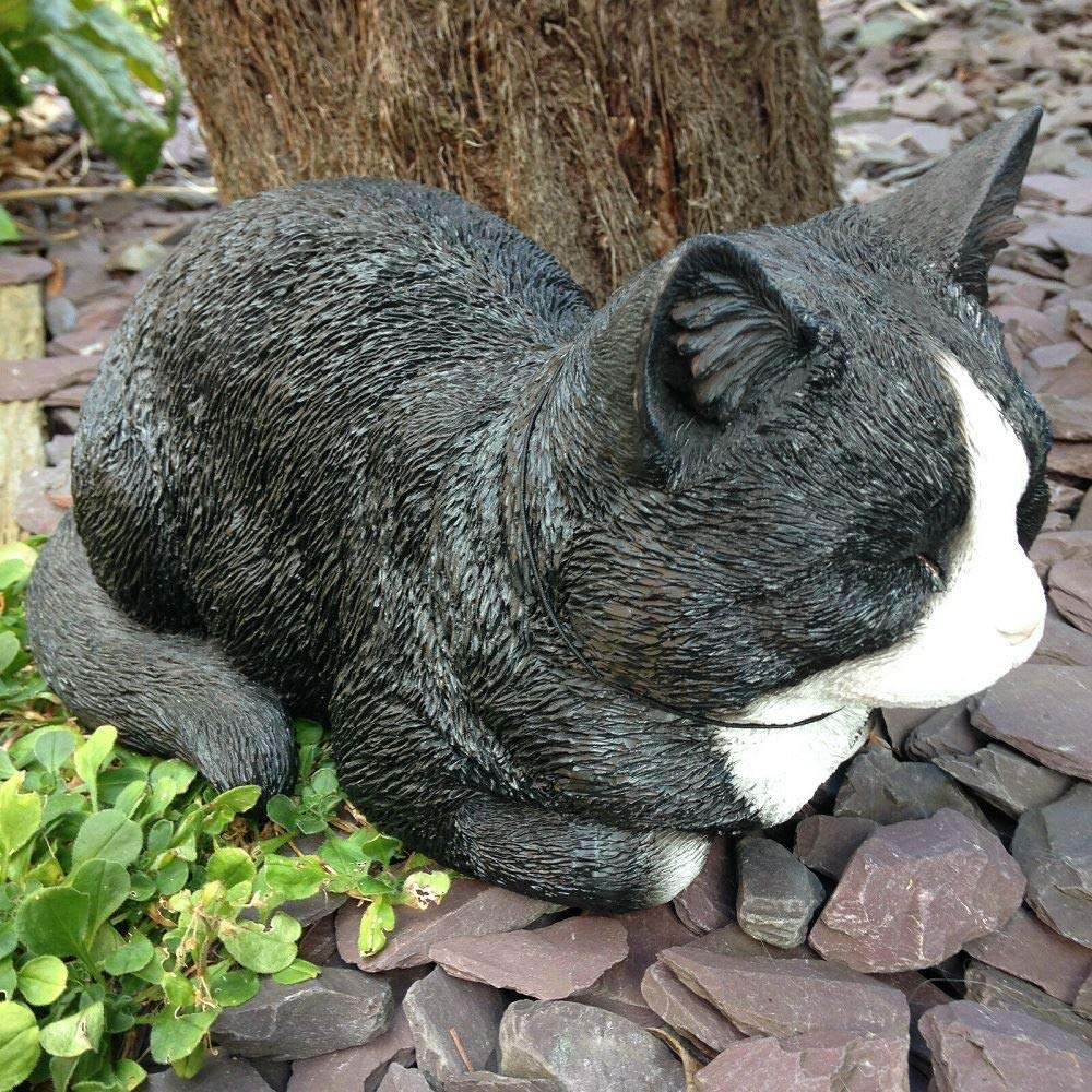 Vivid Arts Dreaming Cat Ornament - Black and White