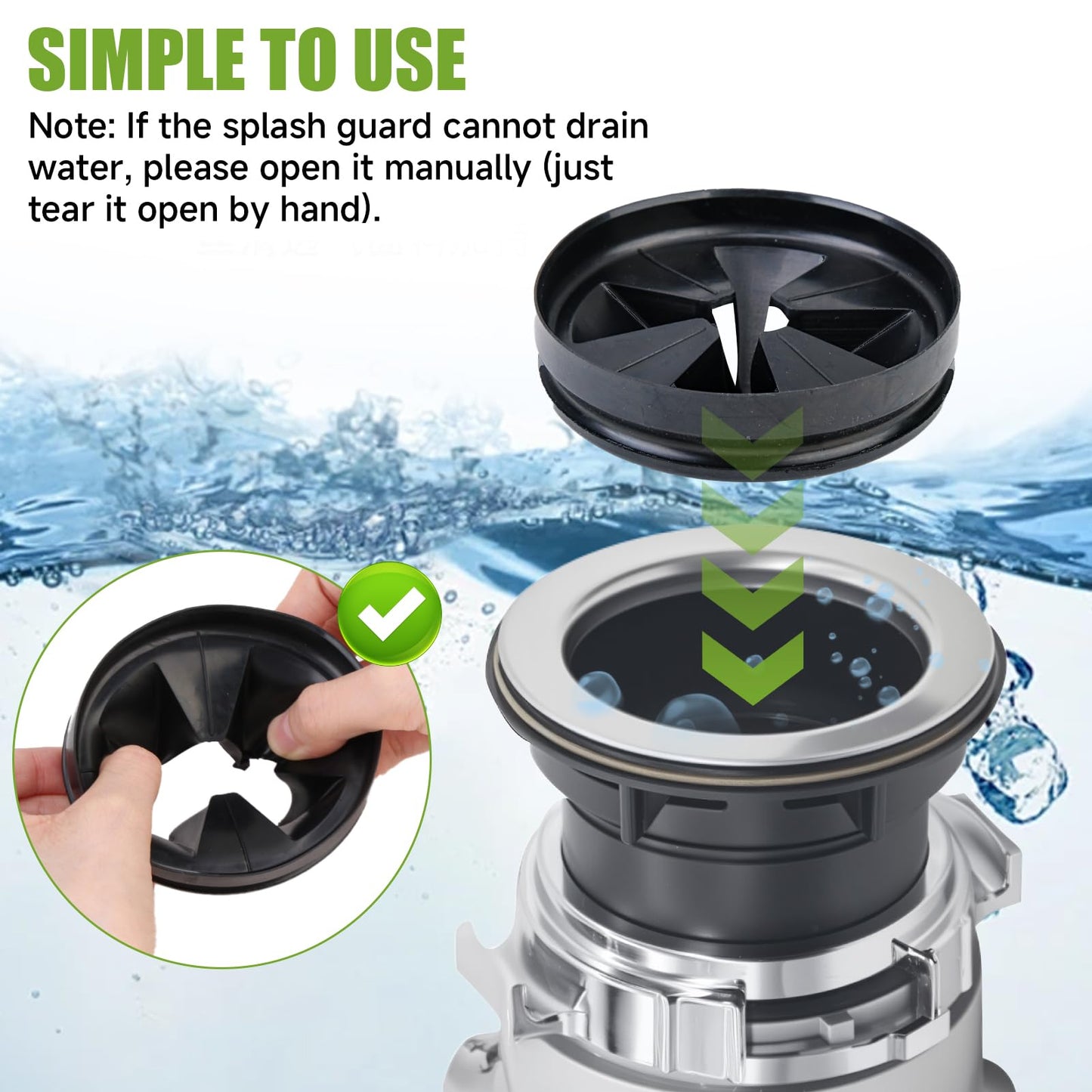 Silicone Garbage Disposal Splash Guard,Fit for Insinkerator Disposal Plug
