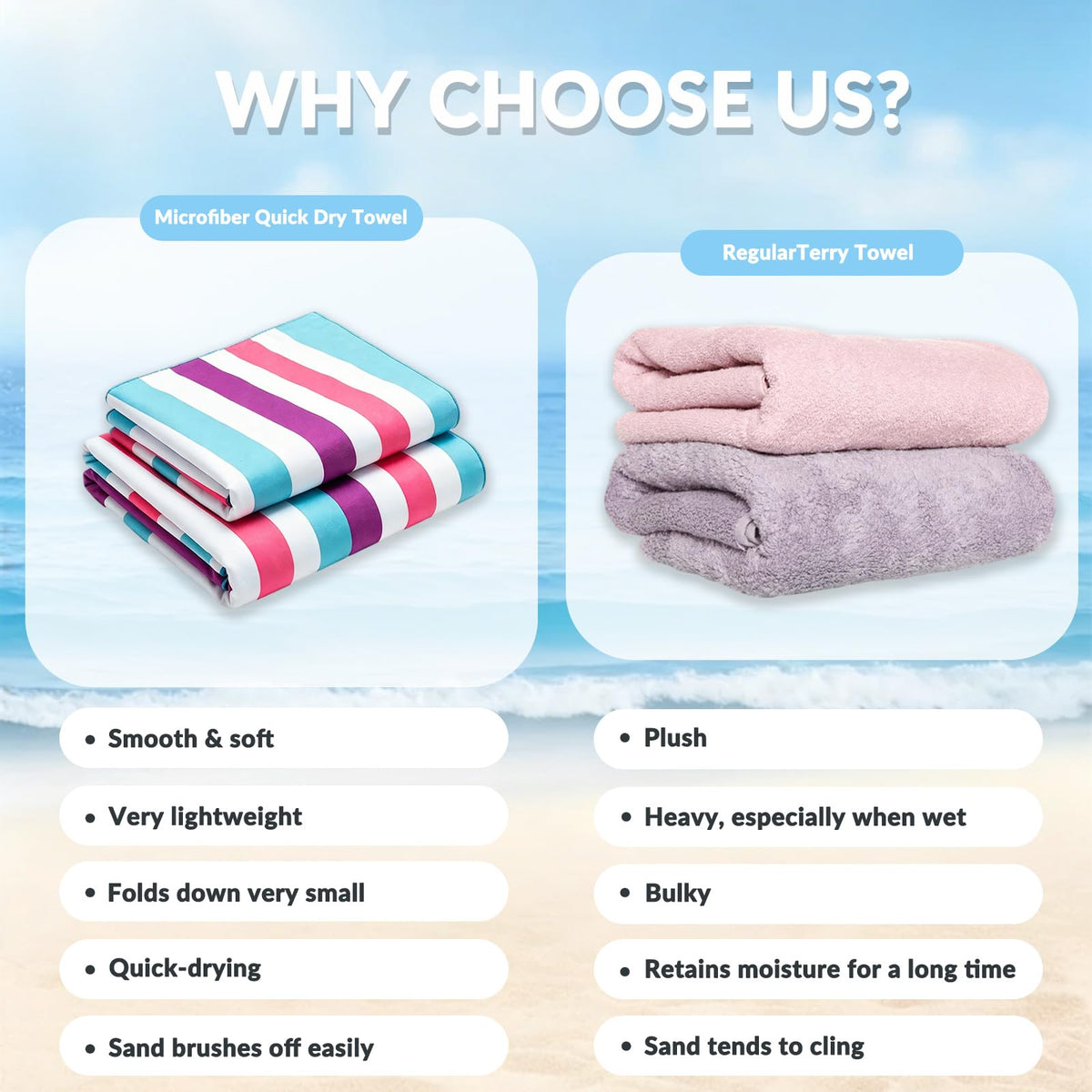 Exclusivo Mezcla Oversized Microfiber Beach Pool Towel for Adults, 180x90cm