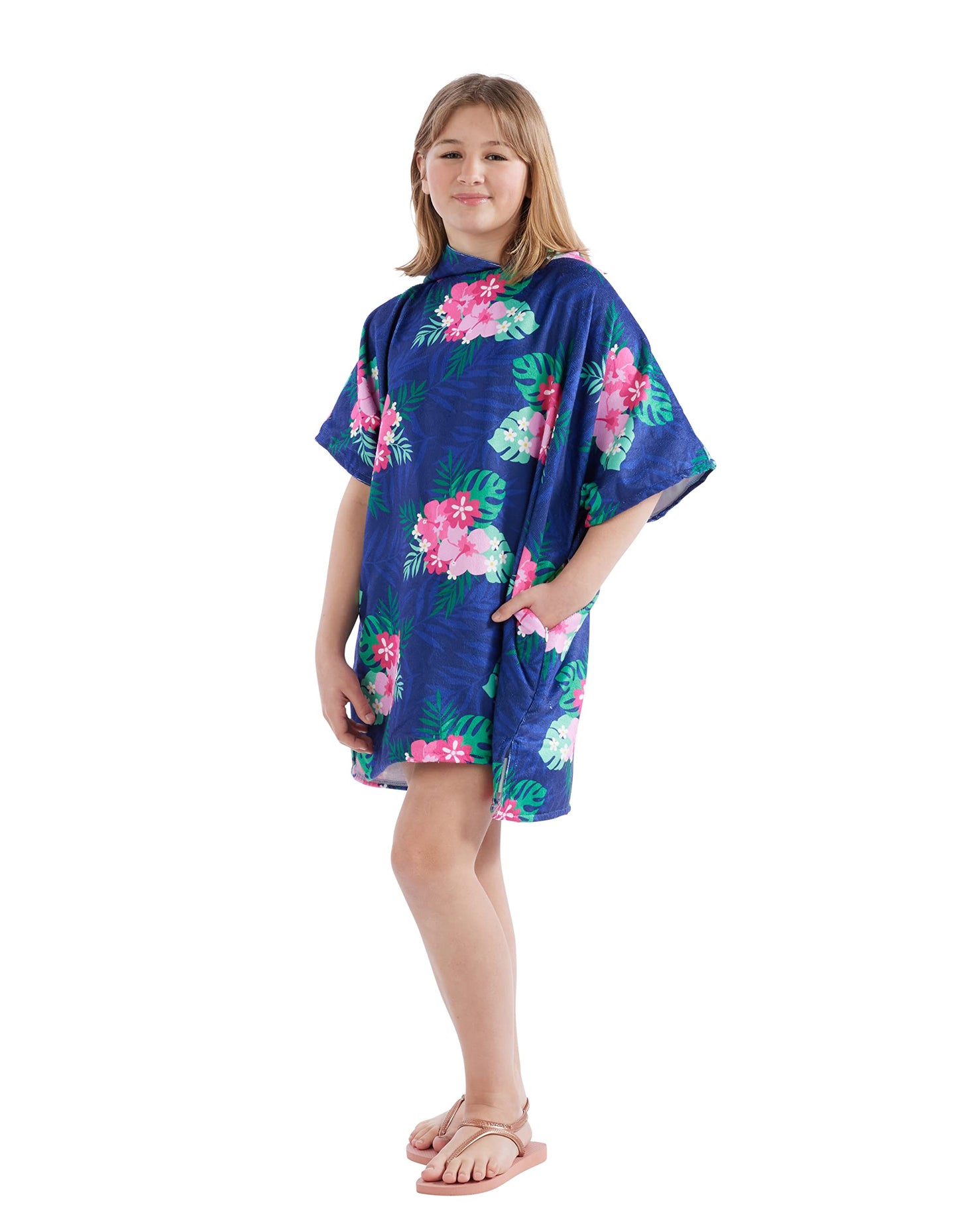 DRYMEE Officially Licensed Wearable Hooded Towel | For The Beach Or Pool | Perfect For Kids Aged 7-12 Years, One Size Suggested Height 85cm+