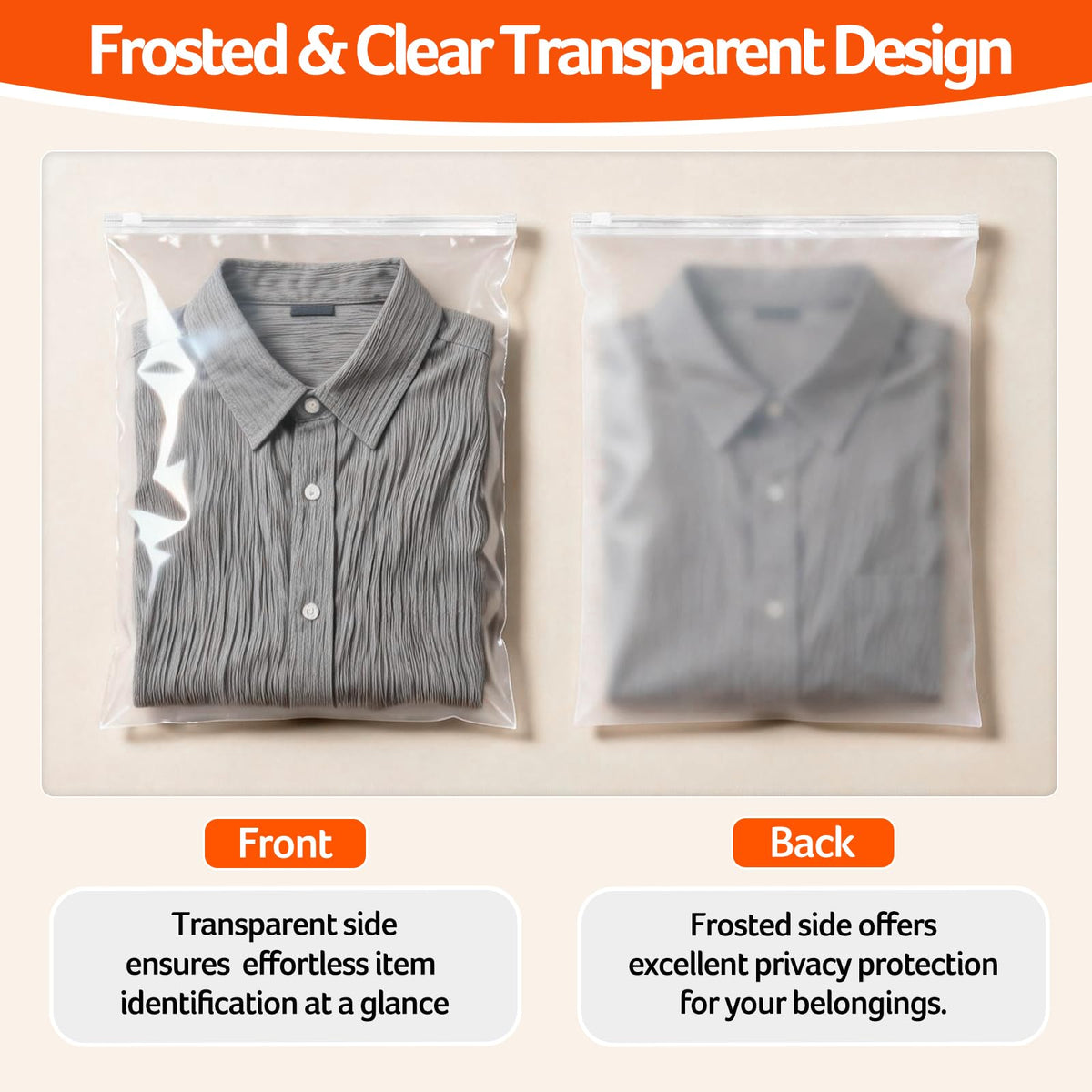 30Pcs Large Ziplock Bags 40x30cm Plastic Reusable Zip lock Bags