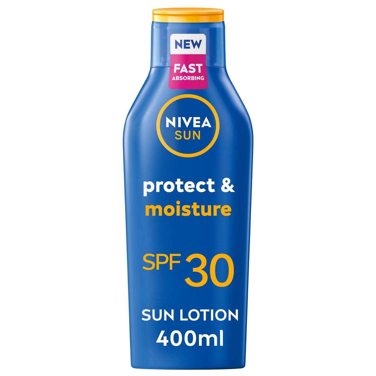 NIVEA SUN Protect & Moisture Sun Cream Lotion SPF 30 (400 ml), Sun Lotion with Vitamin C and Hyaluron, Provides 48H Moisture and Immediate UVA & UVB
