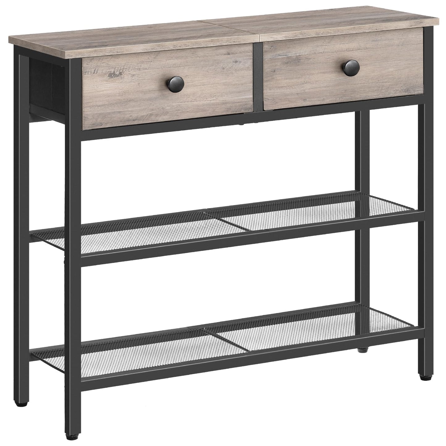 HOOBRO Console Table, Slim Console Table with 2 Drawers, Hallway Table with Storage, Side Table, Slim Sofa Table for Small Spaces, Living Room