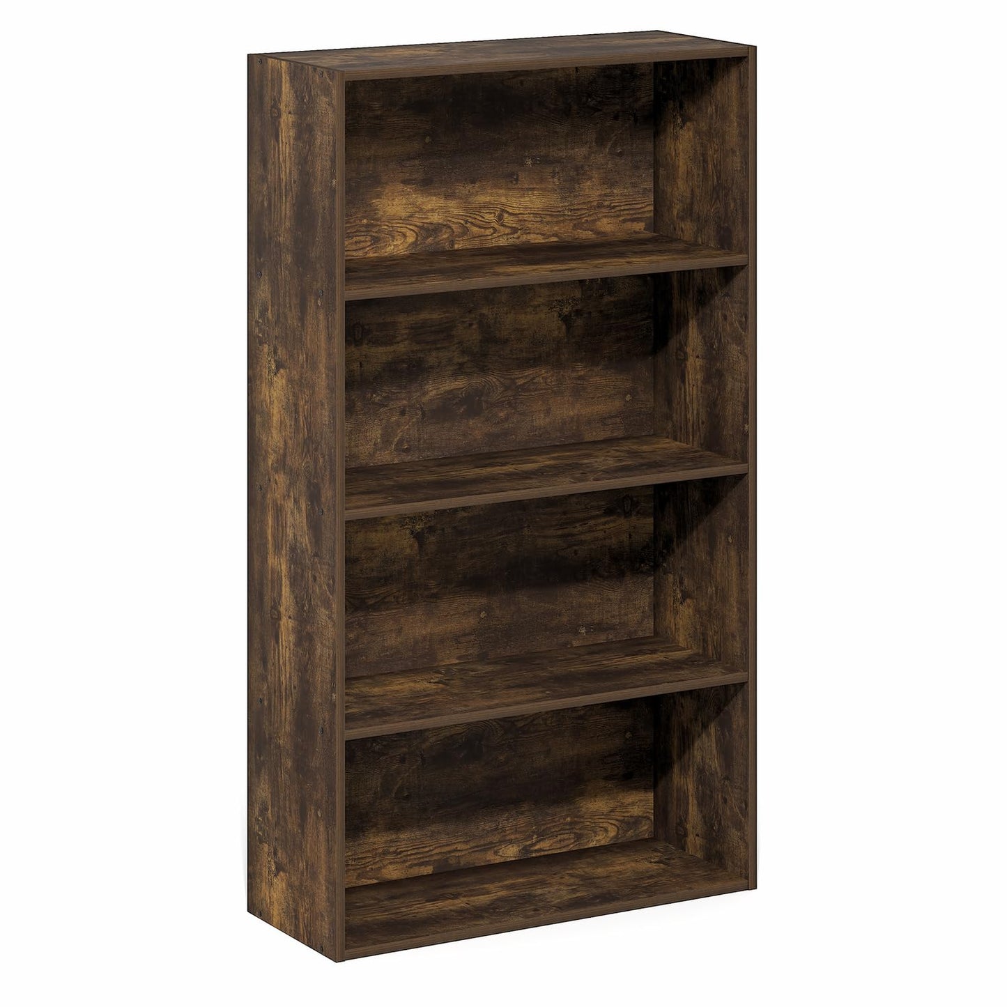 Furinno JAYA Book Shelf, 4-Tier Book Shelf, Bookcase with Open Shelving, Standing Bookshelf, 24.1 x 59.9 x 106.4 cm, for Organization and Storage