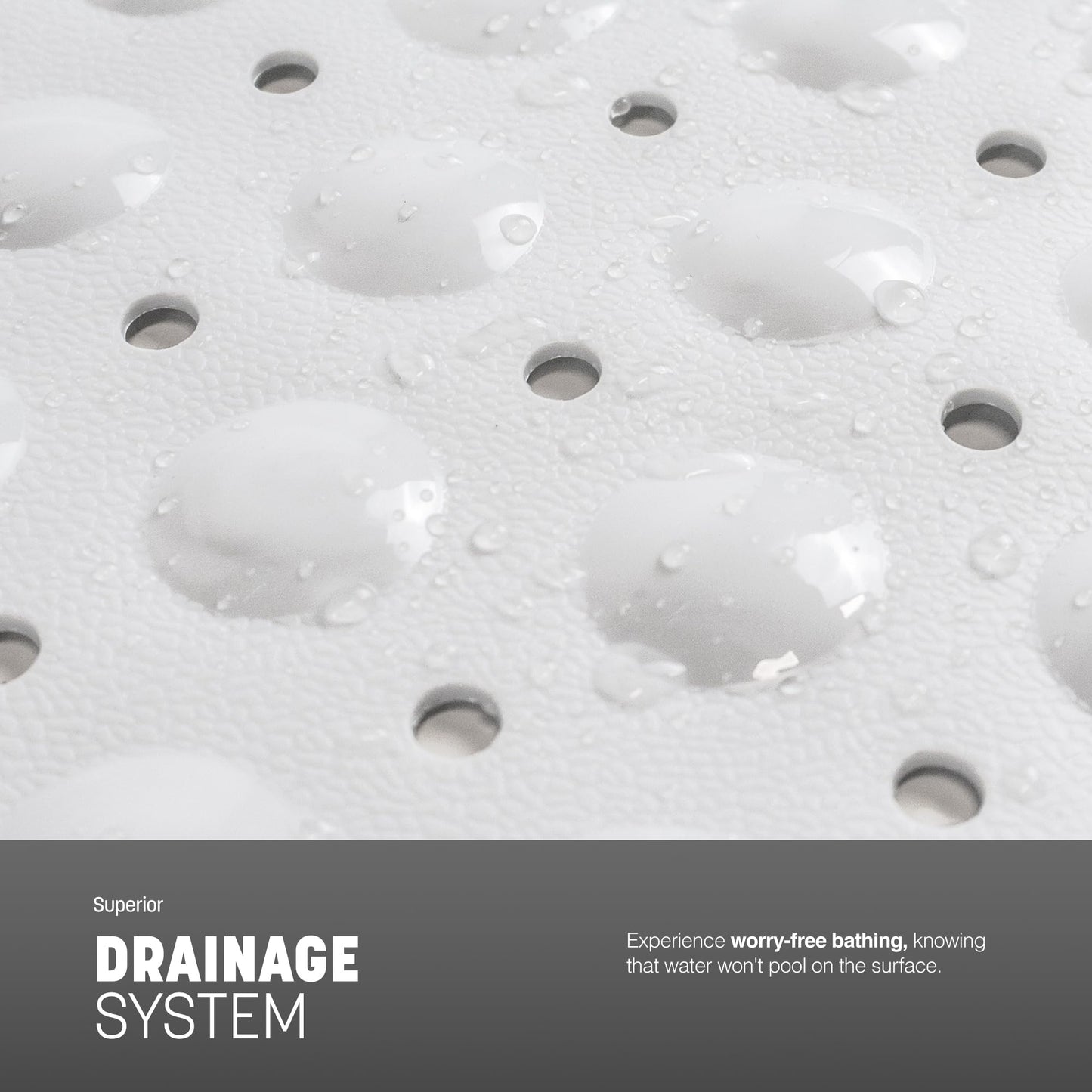 KEPLIN Premium Non-Slip Bath Mat - 200 Suction Cups, BPA, Latex Free, Mildew Resistant, Machine Washable - Safe