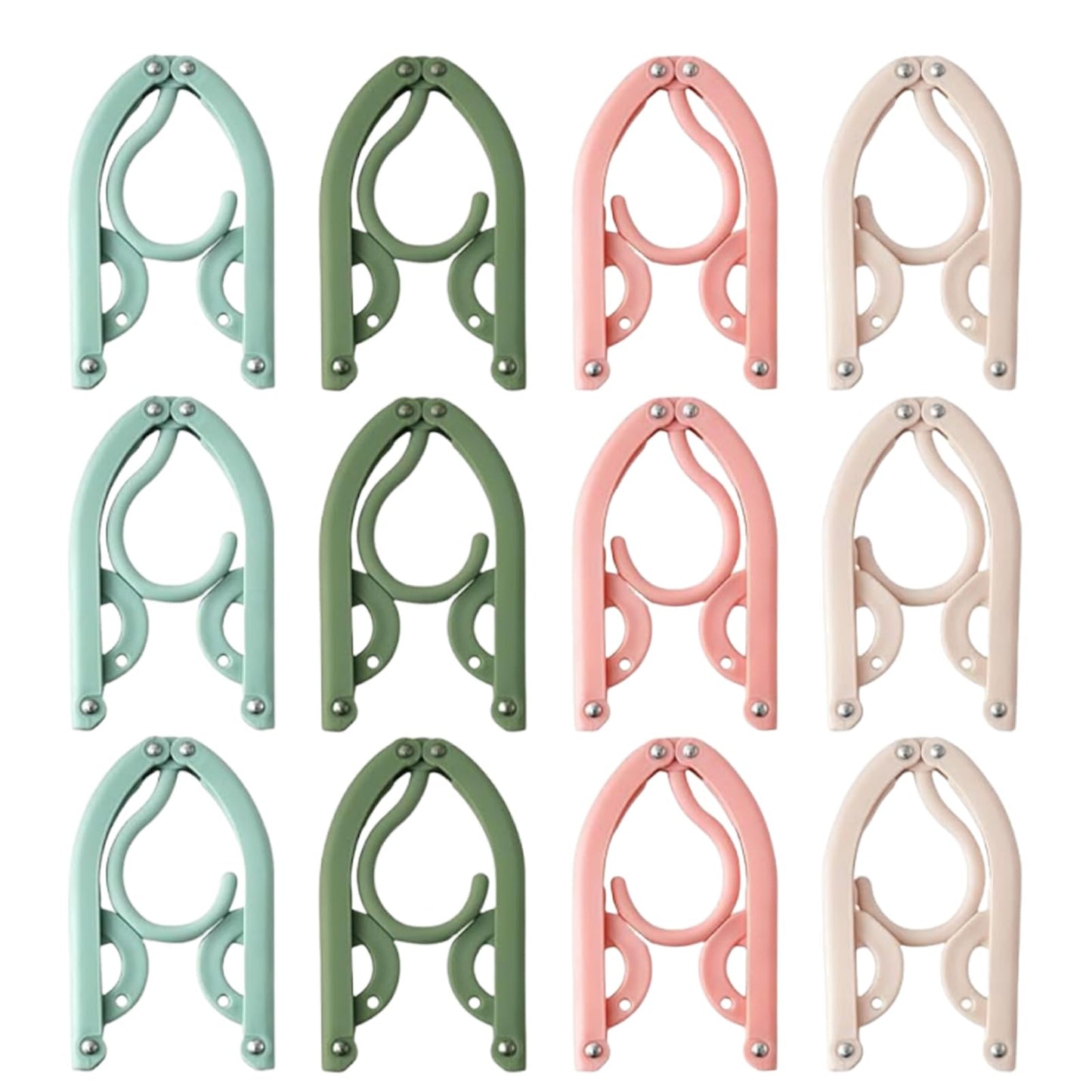 12Pcs Travel Hangers, Folding Clothes Hangers Portable Coats Hangers