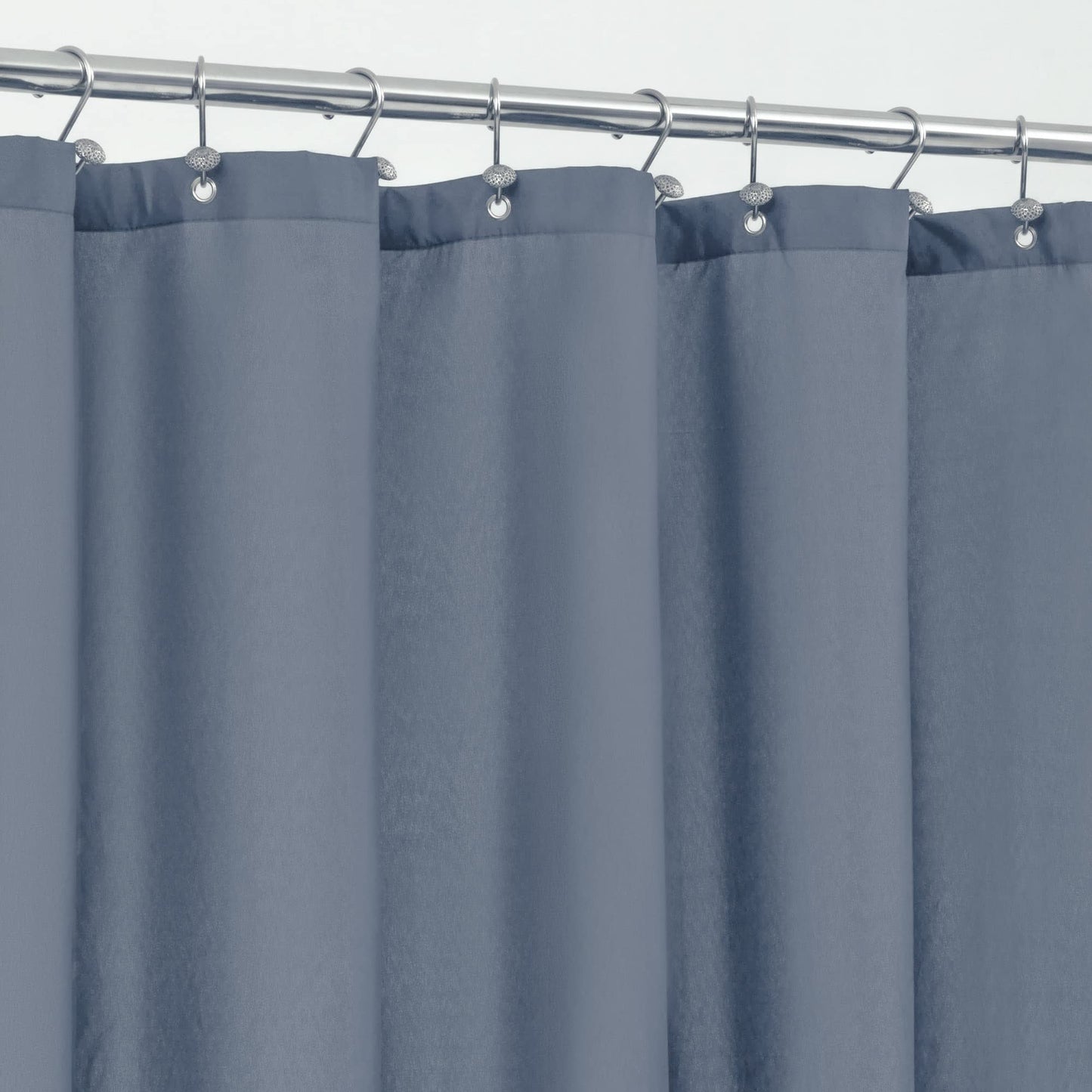 ALYVIA SPRING Blue Fabric Bathroom Curtains, Shower Curtain Liner Waterproof - Soft & Light-Weight Cloth Liner with 3 Magnets, Hotel Quality & Machine