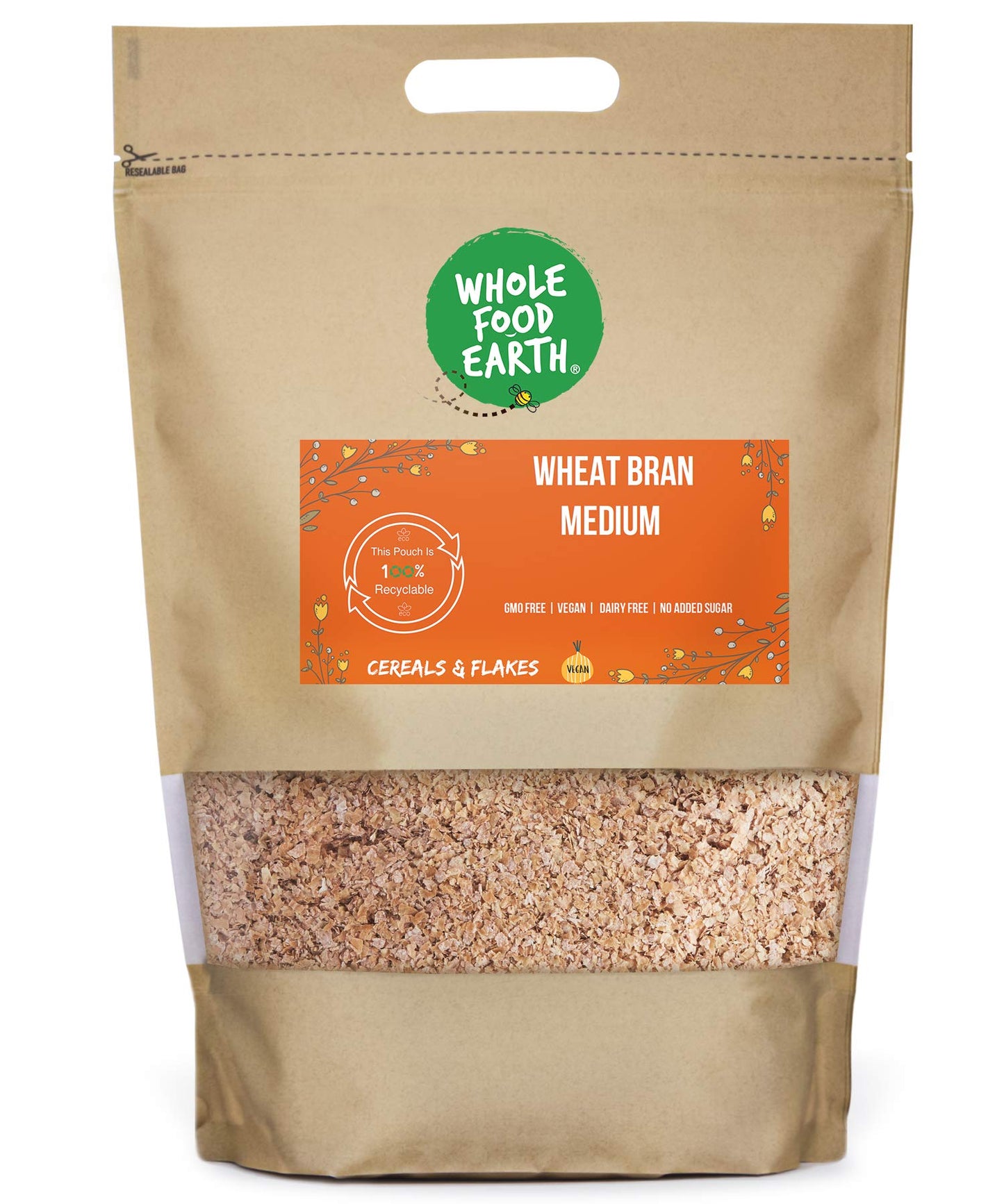 Wholefood Earth Wheat Bran Medium 3 kg