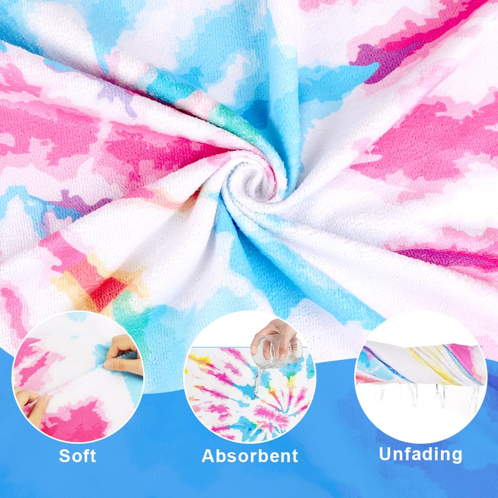 flintronic Microfiber Oversized Lightweight Beach Towel 180x80cm Extra Large Thin Sand Free Towels Travel Swim Pool Camping for Adults Women Men