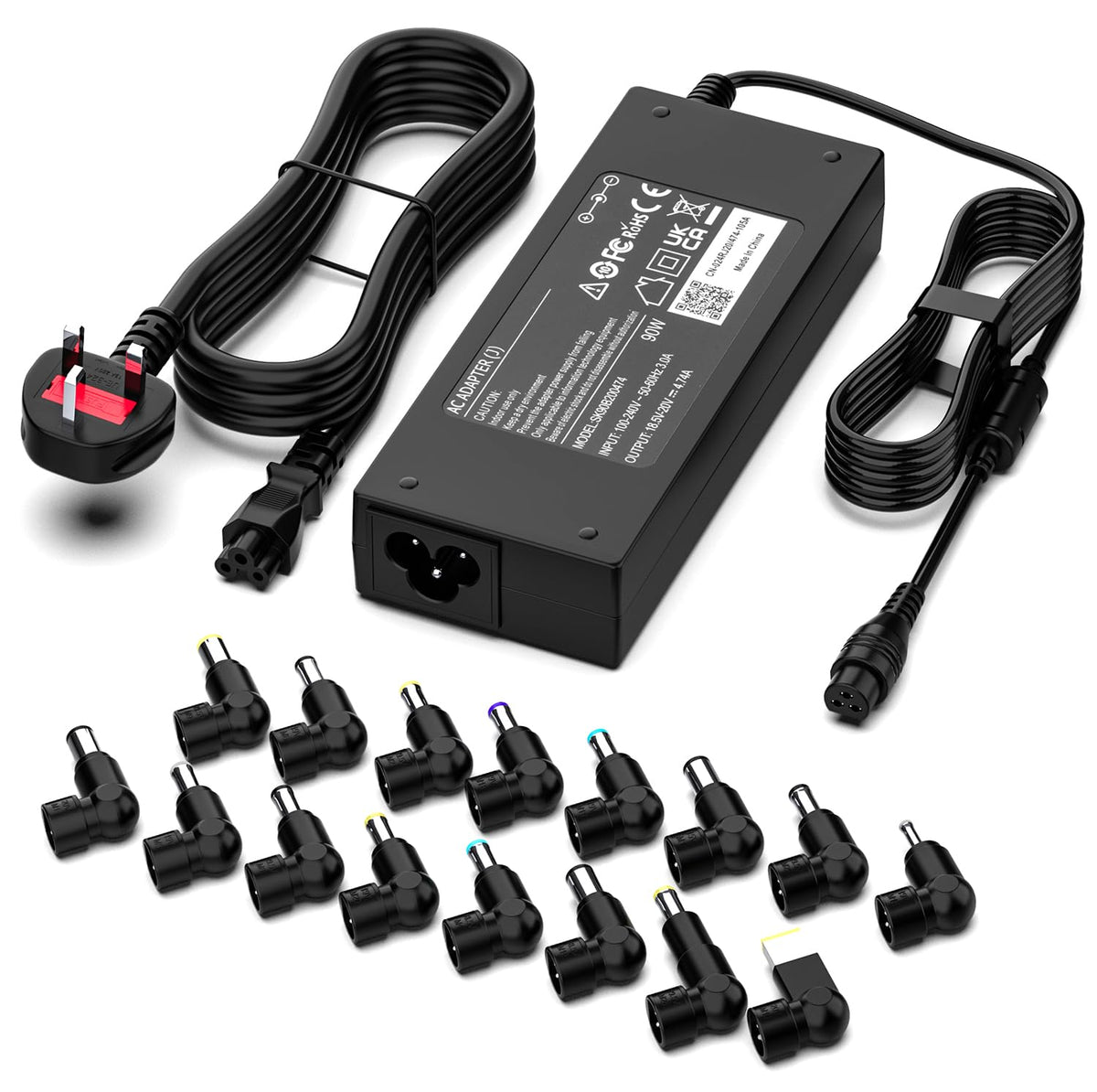 90W Universal Laptop Charger Power Adapter Compatible with HP Dell Lenovo ASUS Acer Samsung Toshiba Sony IBM Fujitsu Gateway Notebook Ultrabook
