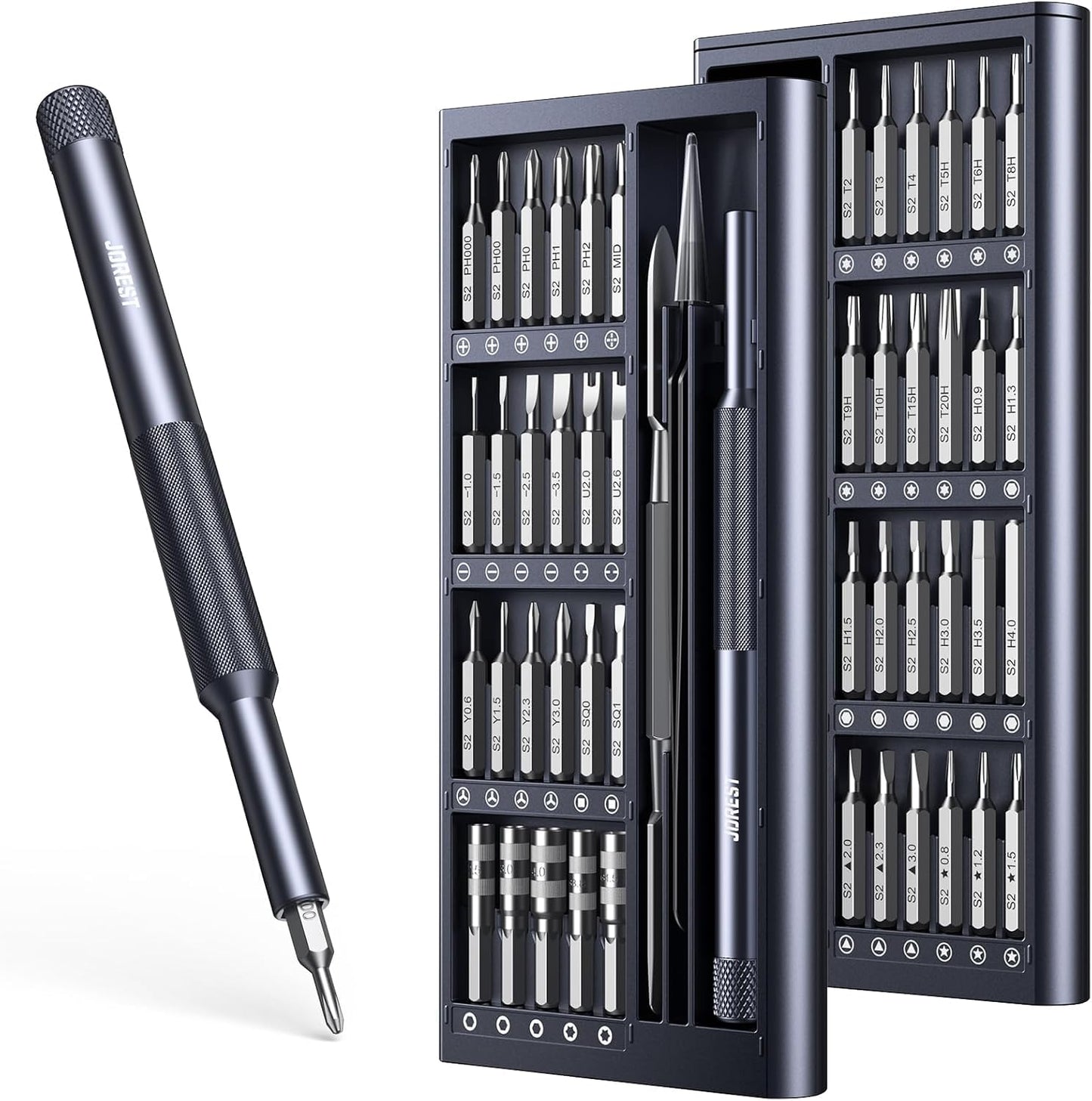JOREST 50 in 1 Precision Screwdriver Set with Security Torx, Magnetic Mini Repair kit for MacBook, Laptop, PS4, PS5, iPhone, Nintendo Switch, Glasses,