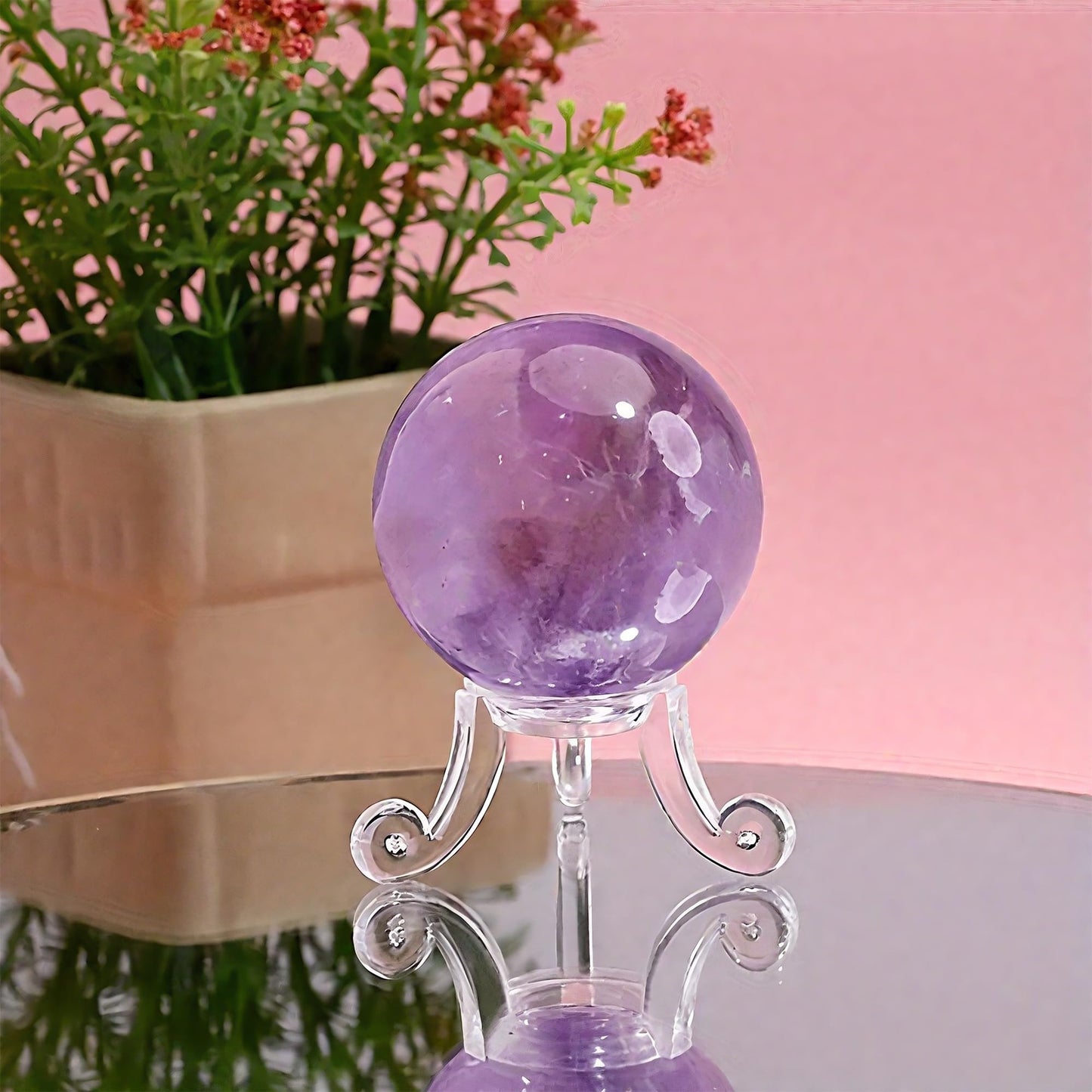ZAYIO 4pcs Transparent Acrylic Crystal Ball Display Stands for Spheres