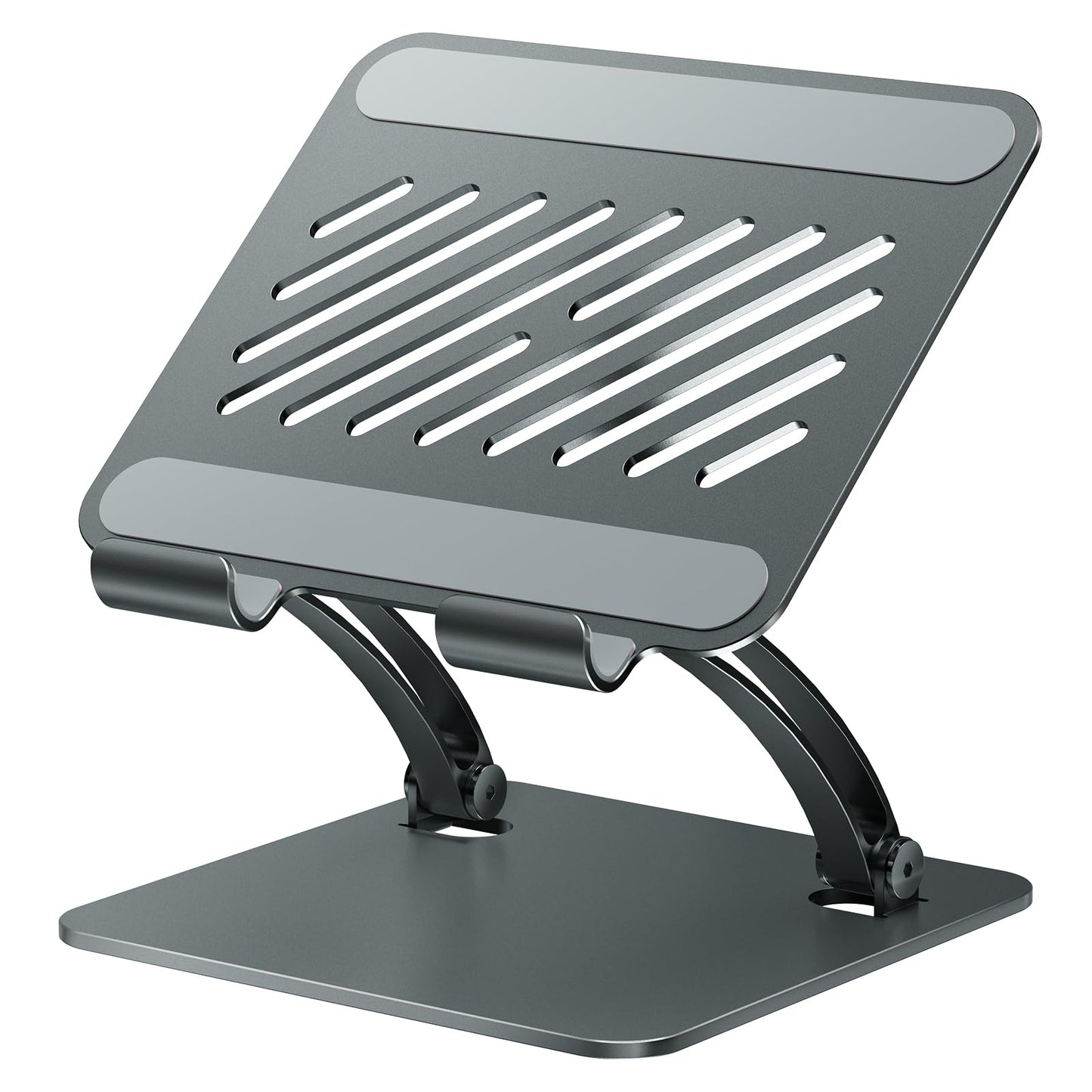 tounee Tablet Holder Stand, Dual Rod Adjustable Aluminum Desktop Stand, Compatible with 4.7-16.5" iPads, Surface Tablets, Portable Monitors, Kindle &