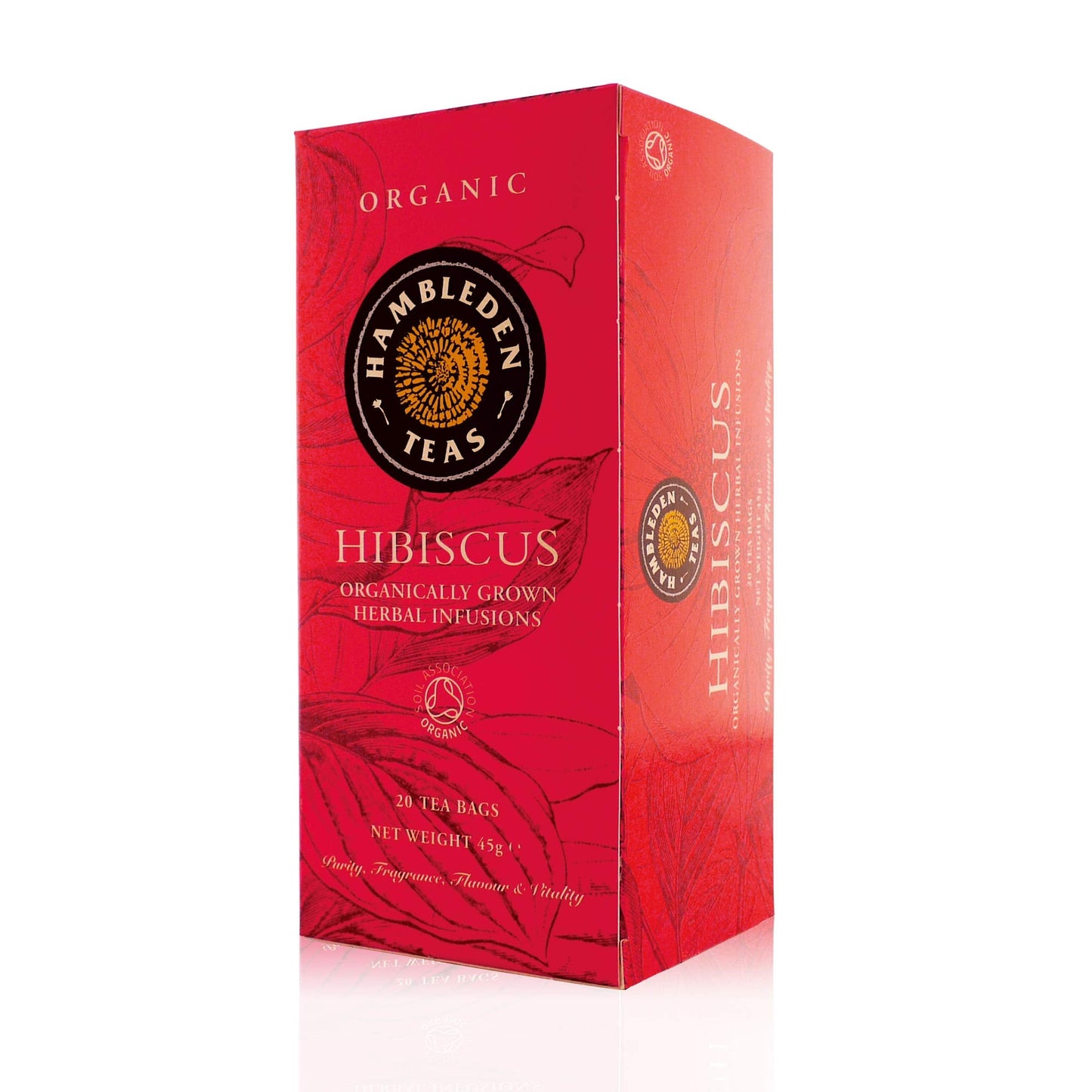 Organic Hibiscus Tea 20 Teabags (Pack of 6, Total 120 Teabags)