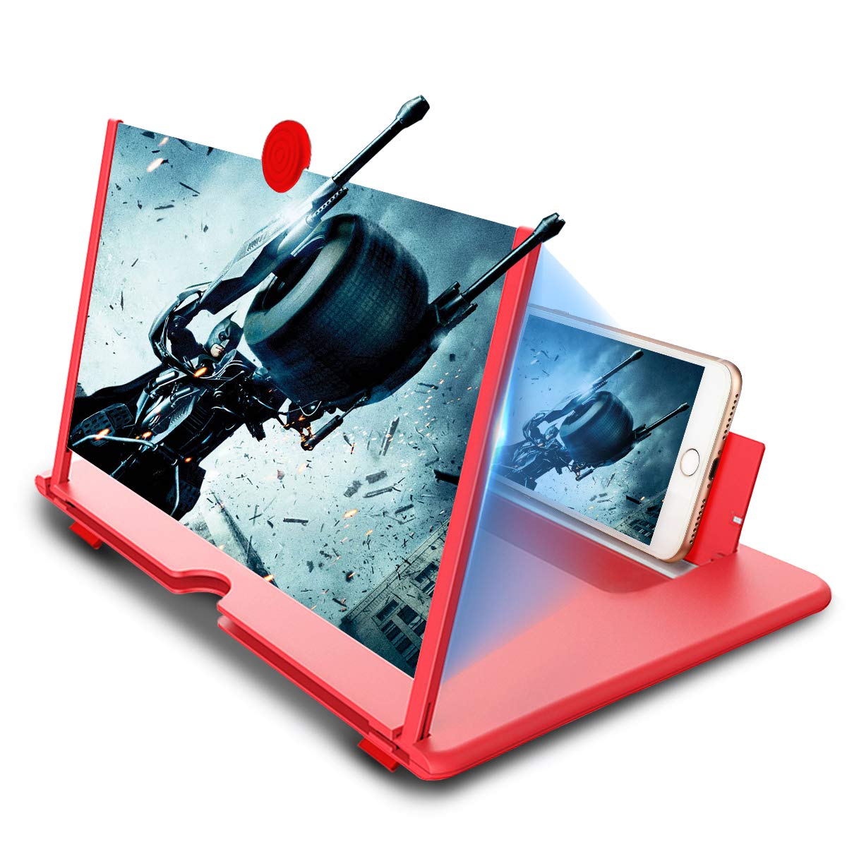 Newseego 12" Phone Screen Magnifier, HD Mobile Phone Amplifier with Foldable Stand Holder 3D Anti-Radiation Movies Video Expanders Phone Magnifier