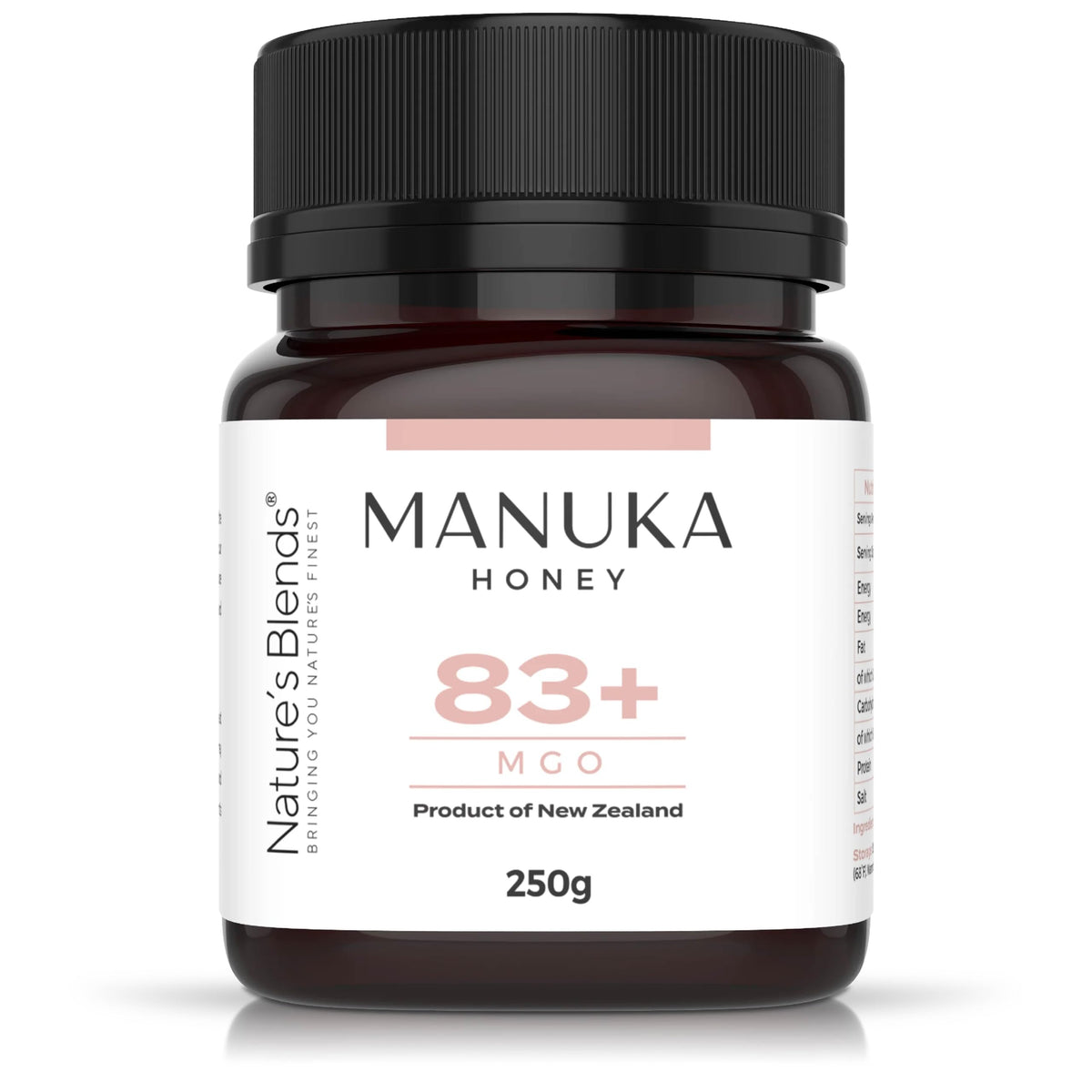 Nature's Blends Raw Manuka Honey MGO 83+ | Authentic New Zealand Manuka Honey | Naturally Rich, Smooth & Pure | Supports Immunity, Digestion & Daily