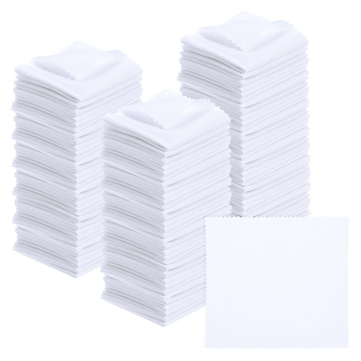 PATIKIL Eyeglass Microfiber Cleaning Cloth 5.5"x5.5", 100 Pack Glasses Cleaning Cloth Soft Wipe Screen Cloth for Camera Lens Eyeglasses Screens, White