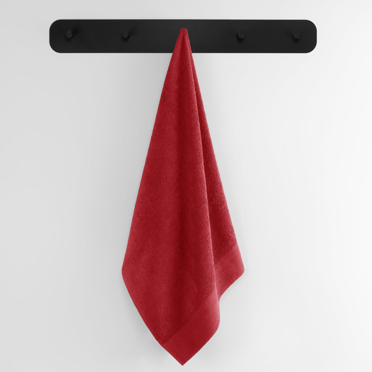 AmeliaHome 70x140 cm Bath Towel 100% Cotton Absorbent Dark Red Amari