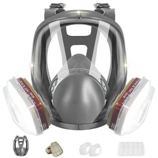 ZXICH Reusable full Face Cover - 6800 full Respir?tor Face Cover,for Paint, Against Dust,Chemicals, Formaldehyde, Polishing,Staining,Car