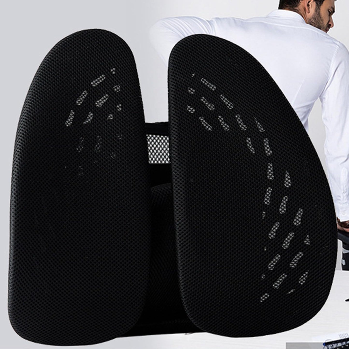Lumbar Chair Support, Back Lumbar Support for Office Chair, Breathable Mesh Ergonomic Adjustable Relaxing Chair Back Cushion for Back Pain Back Rest