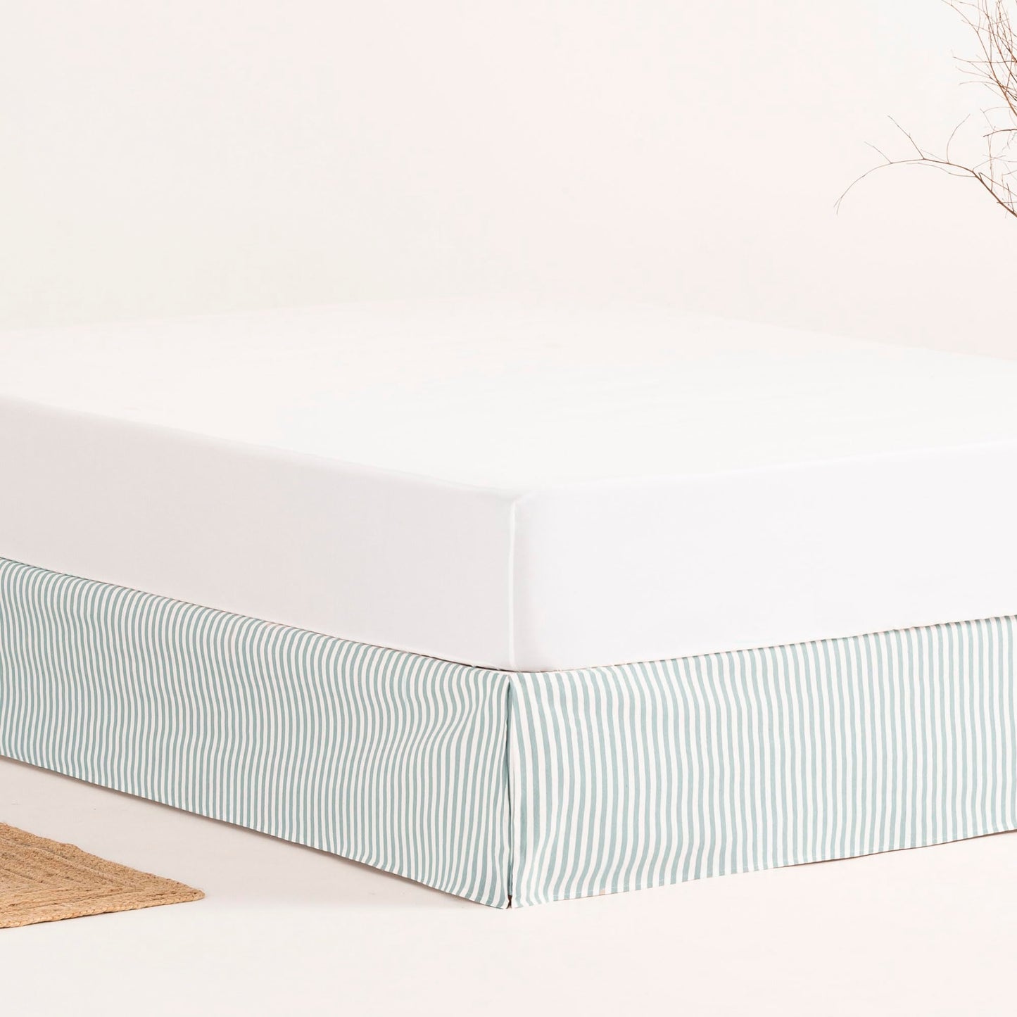 Bed Cover 160 x 190/200 cm Bed Base Cover 160 cm – Water Stripes
