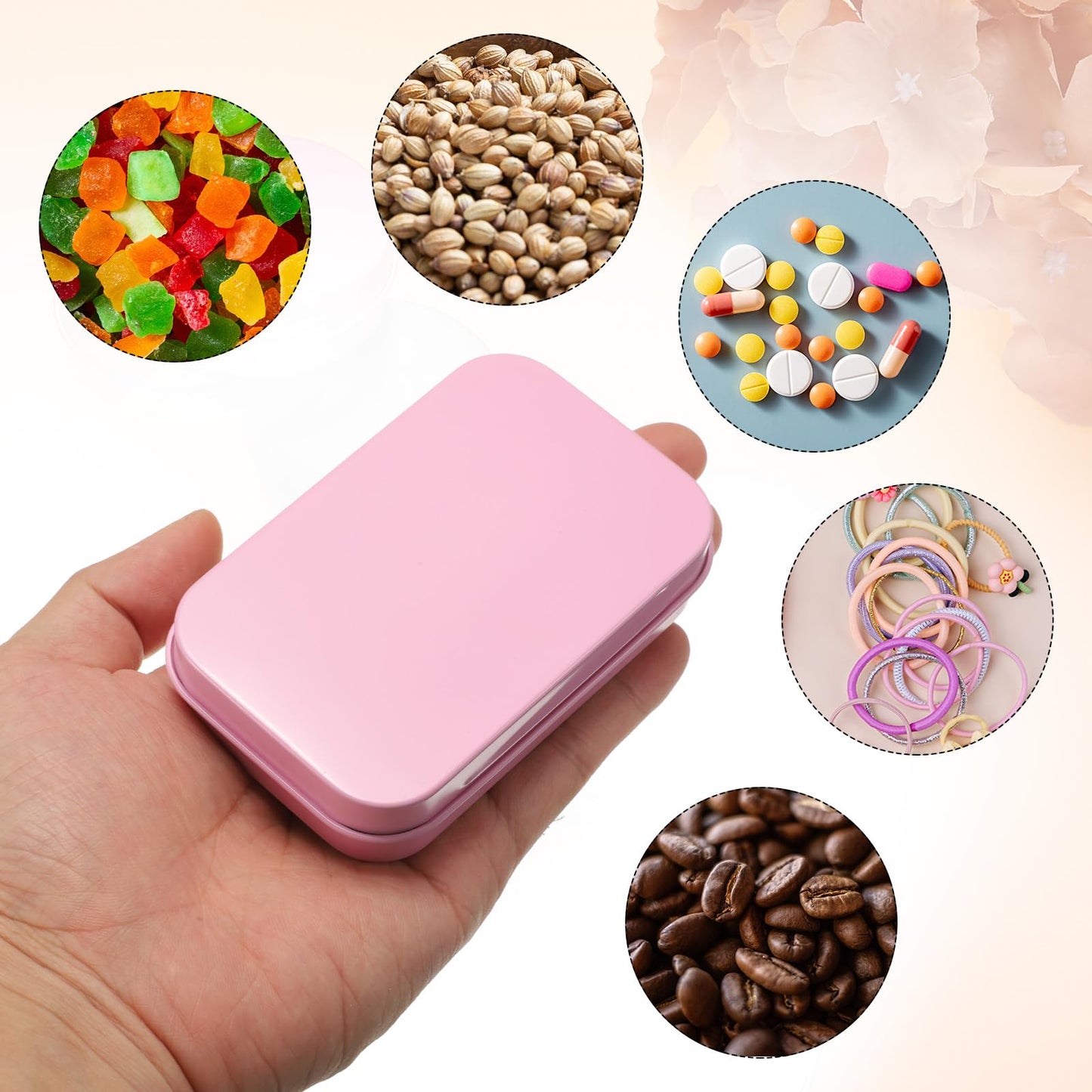 sourcing map 2pcs Metal Tin Box, 3.7x2.4x0.8 Mini Portable Rectangular Empty Tinplate Small Storage Container Airtight Tins with Lids for Candy