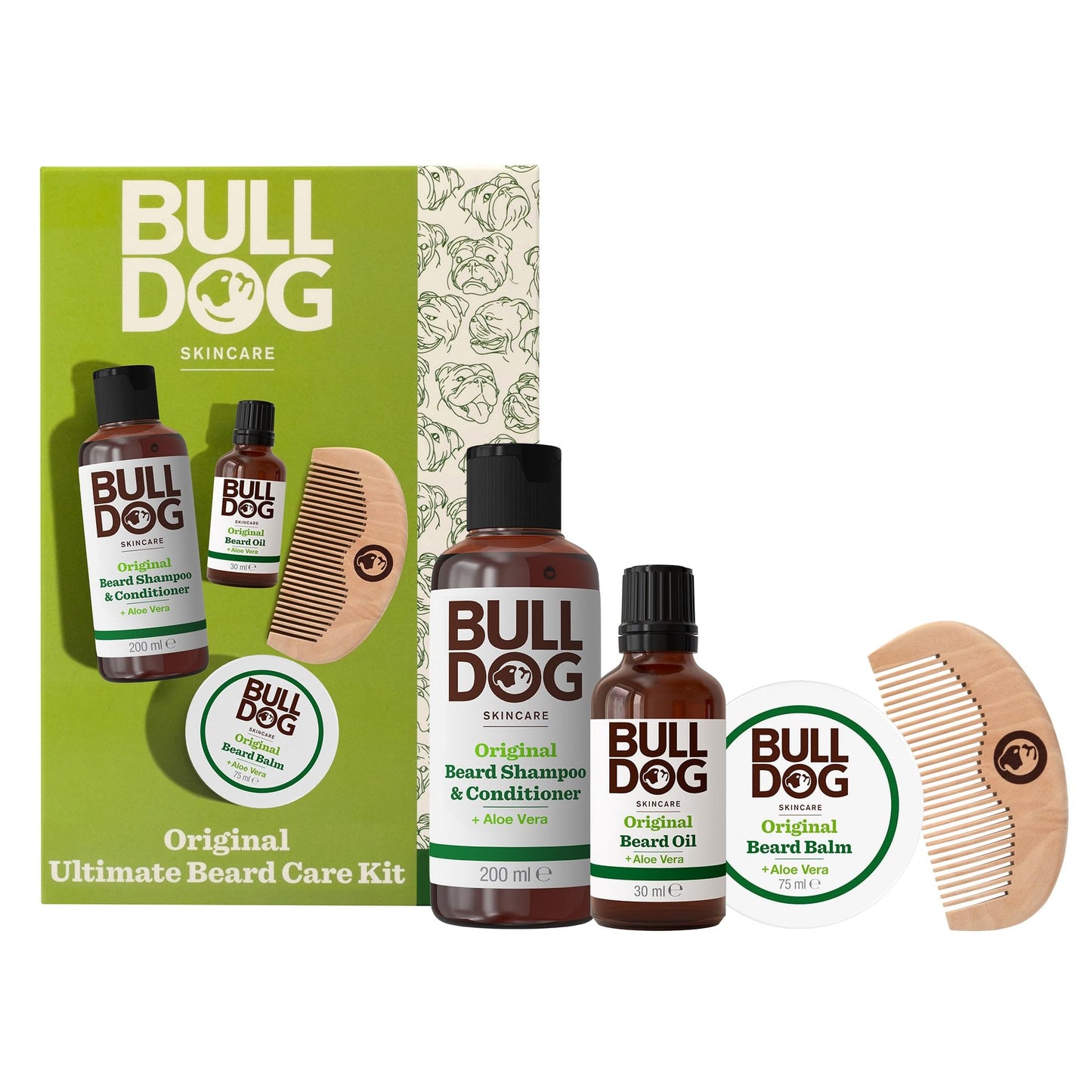 Bulldog Skincare - GiftSet for Men - Mens Grooming giftset - Original Ultimate Beard Care Kit - It includes Original Beard Shampoo & Conditioner,